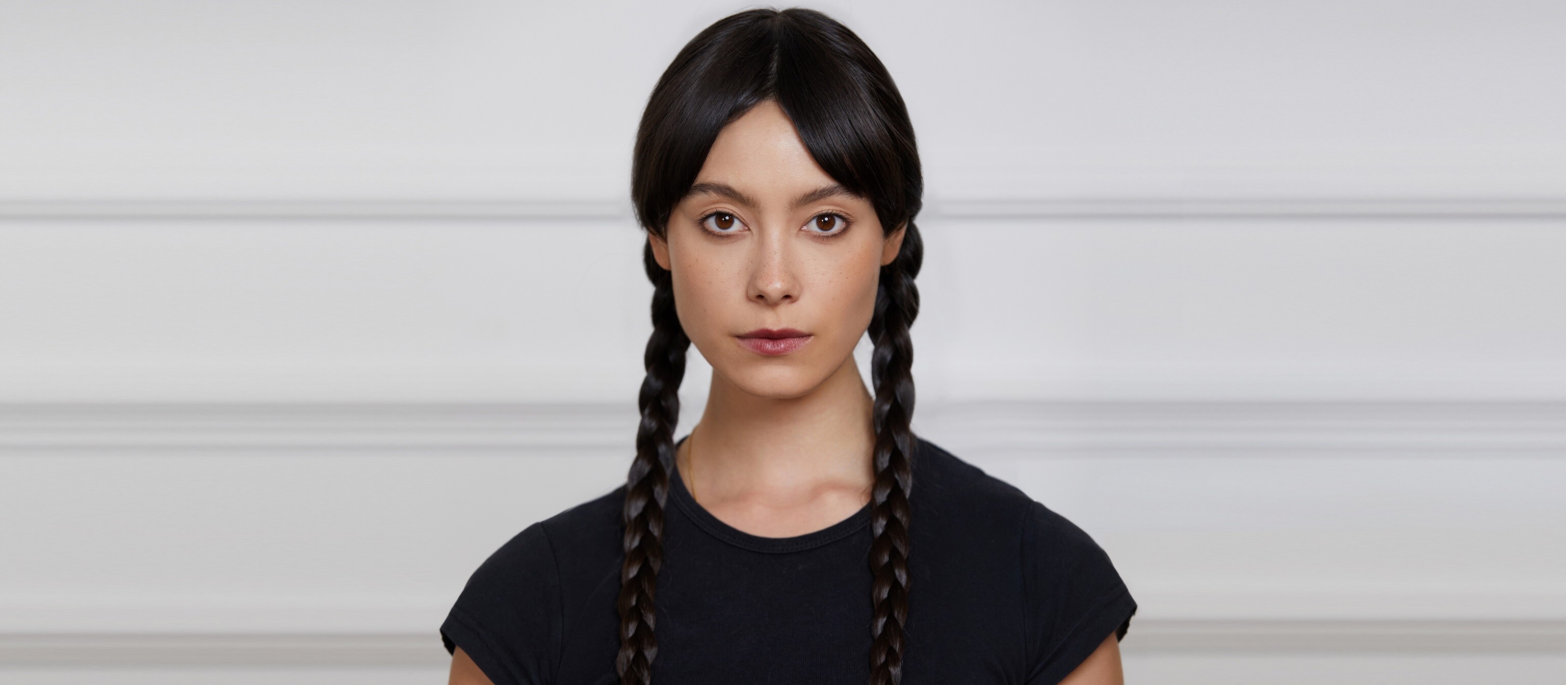 Perruque De Mercredi Addams Avec Frange Pour Costume De Mercredi Addams Pour Femmes Et Filles, Pour Costume De Famille Addams, Pour Fête D'Halloween, 1