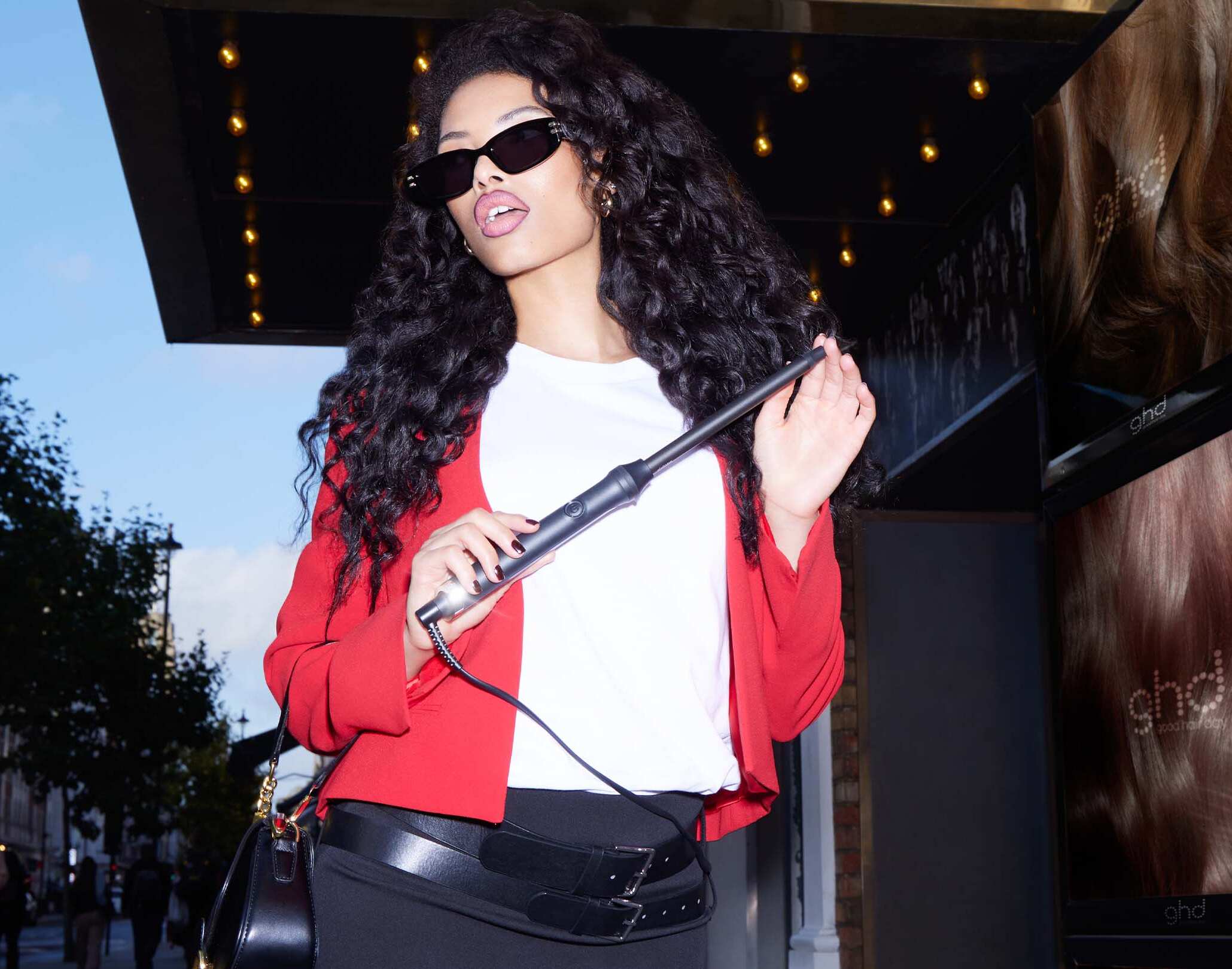 Model mit ghd thin wand