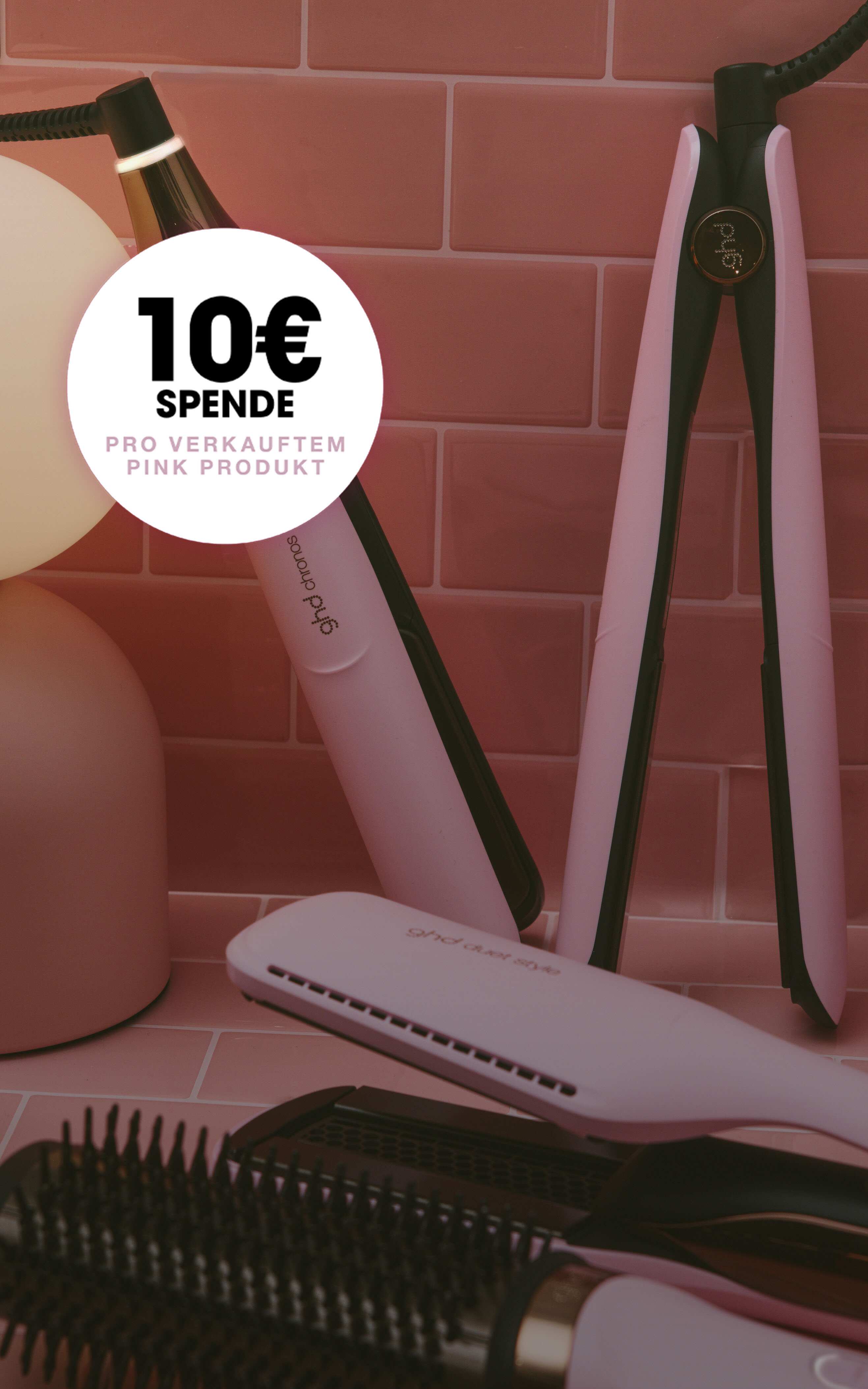 Pinke Stylingtools der ghd Pink Collection