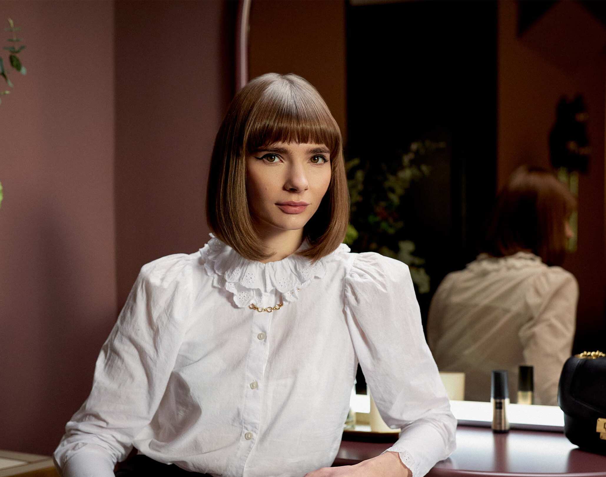 Ponyfrisur mit ghd duet style Hot Air Styler