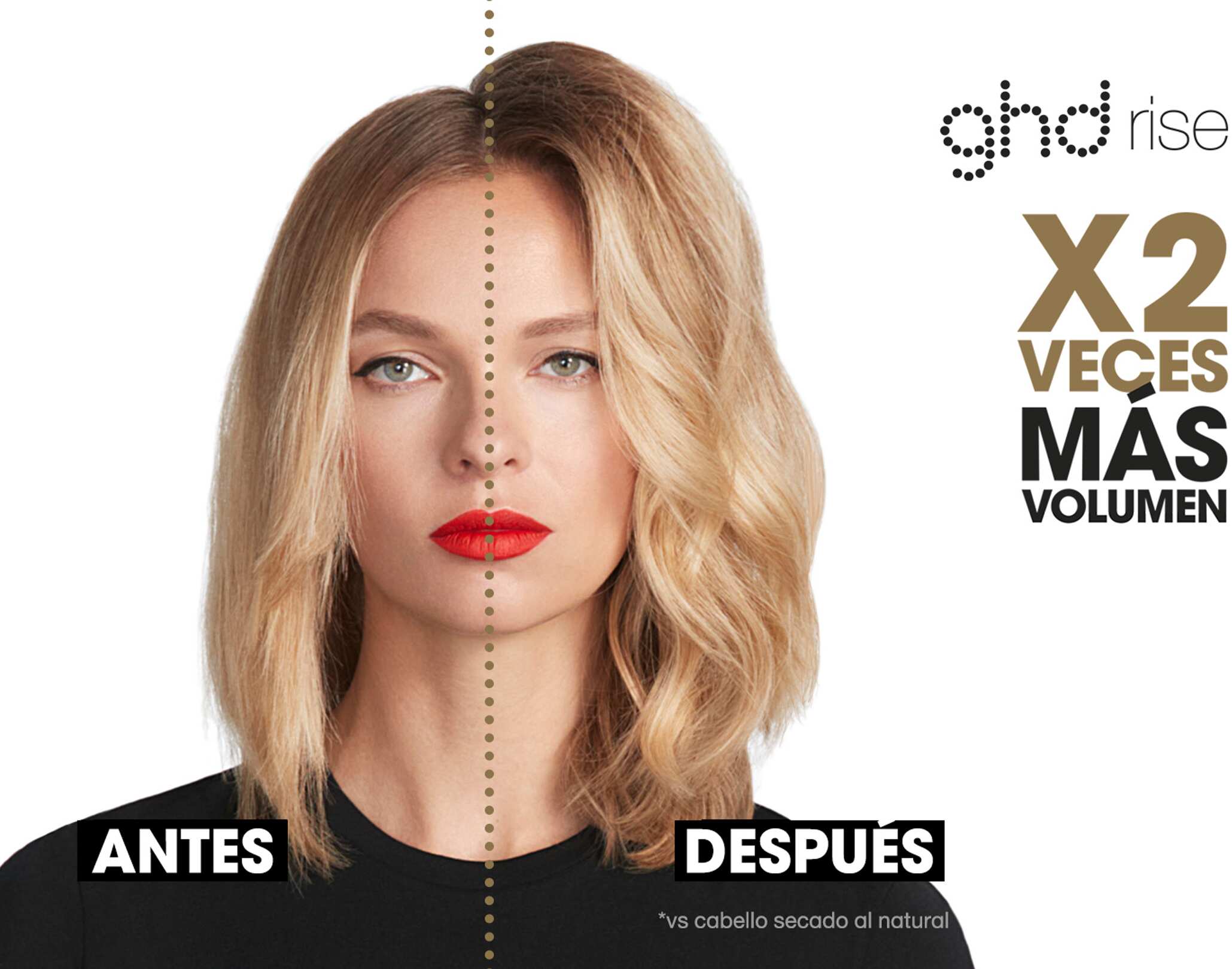 antes y después con ghd rise