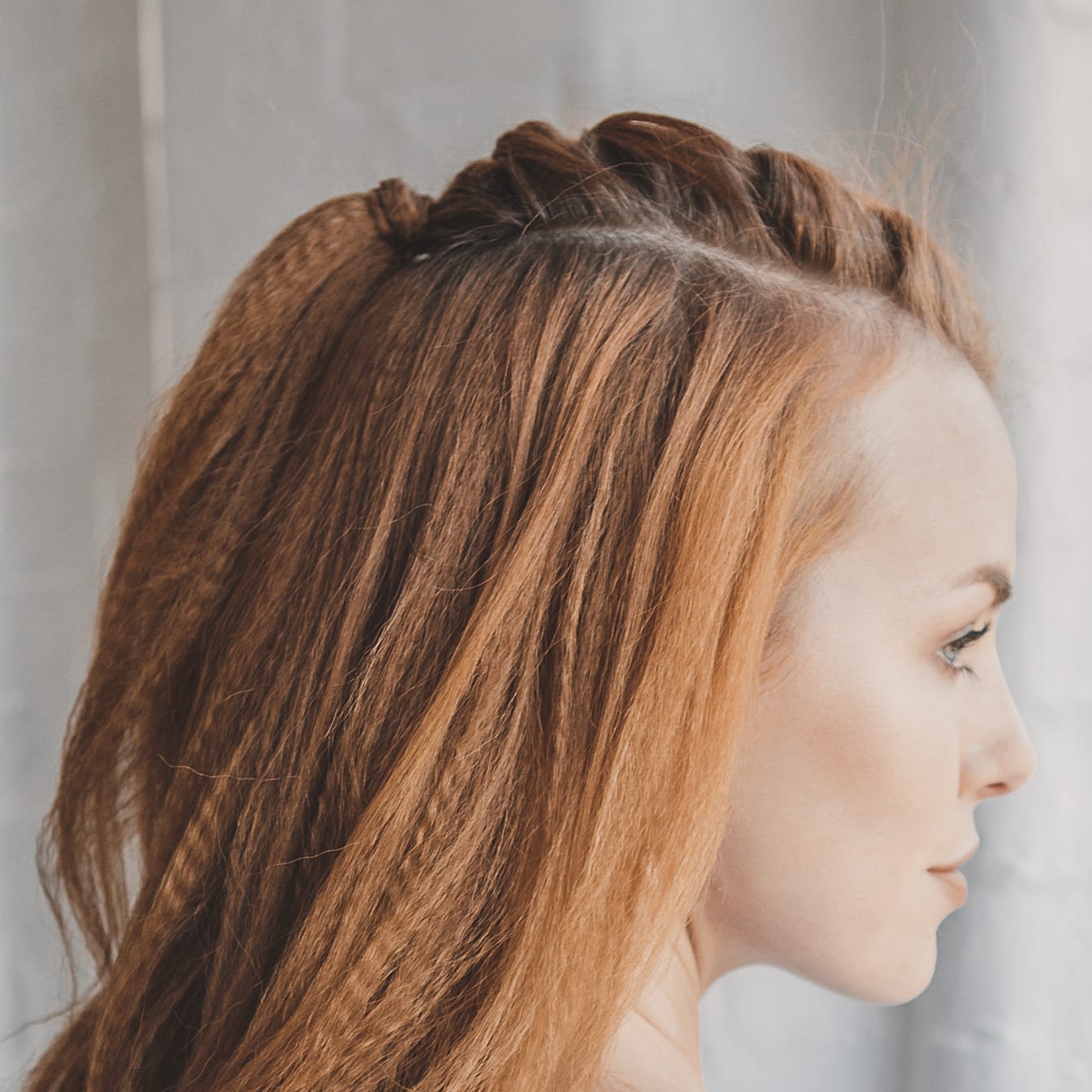 Side braid with unicorn hair