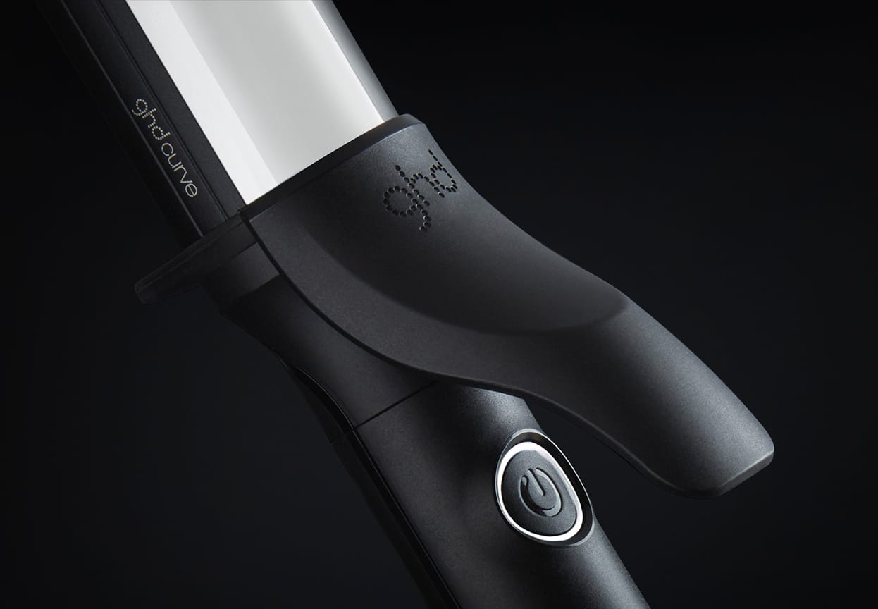 ghd soft curl iron lever close-up