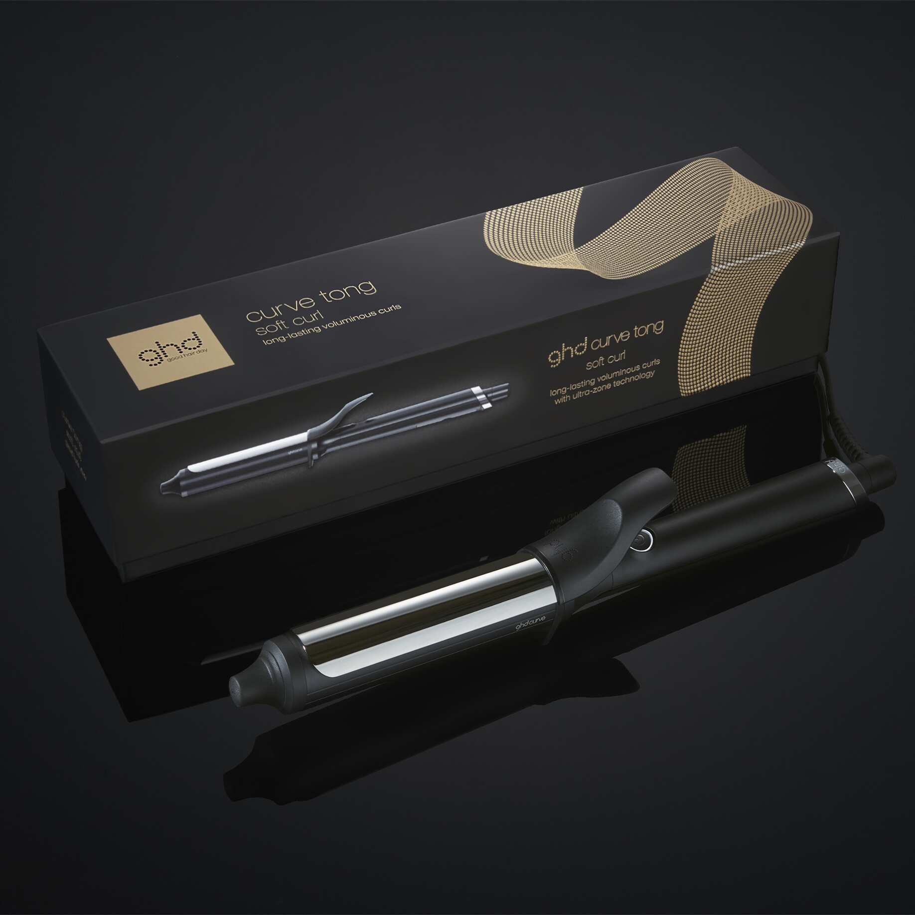 Caja y tenacilla ghd soft curl