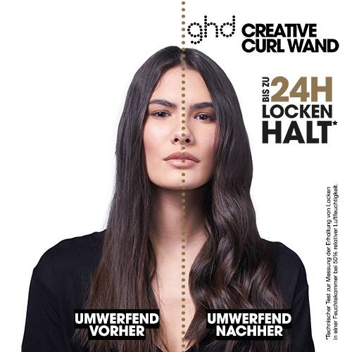 Vorher Nachher Vergleich mit dem ghd creative curl wand