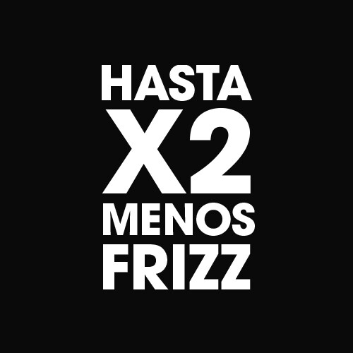 Pelo liso con hasta dos veces menos frizz