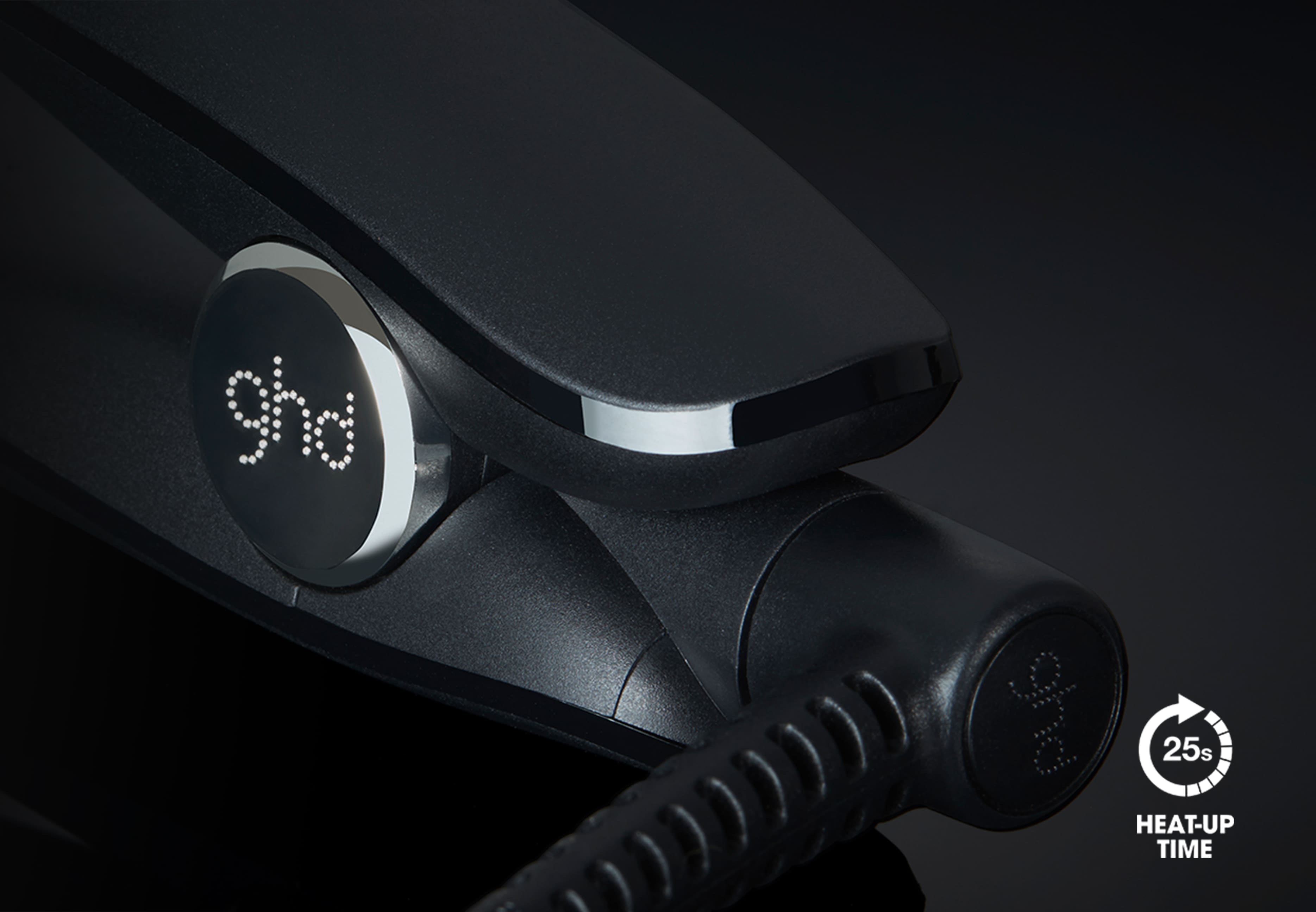 ghd one inch gold styler hinge close-up