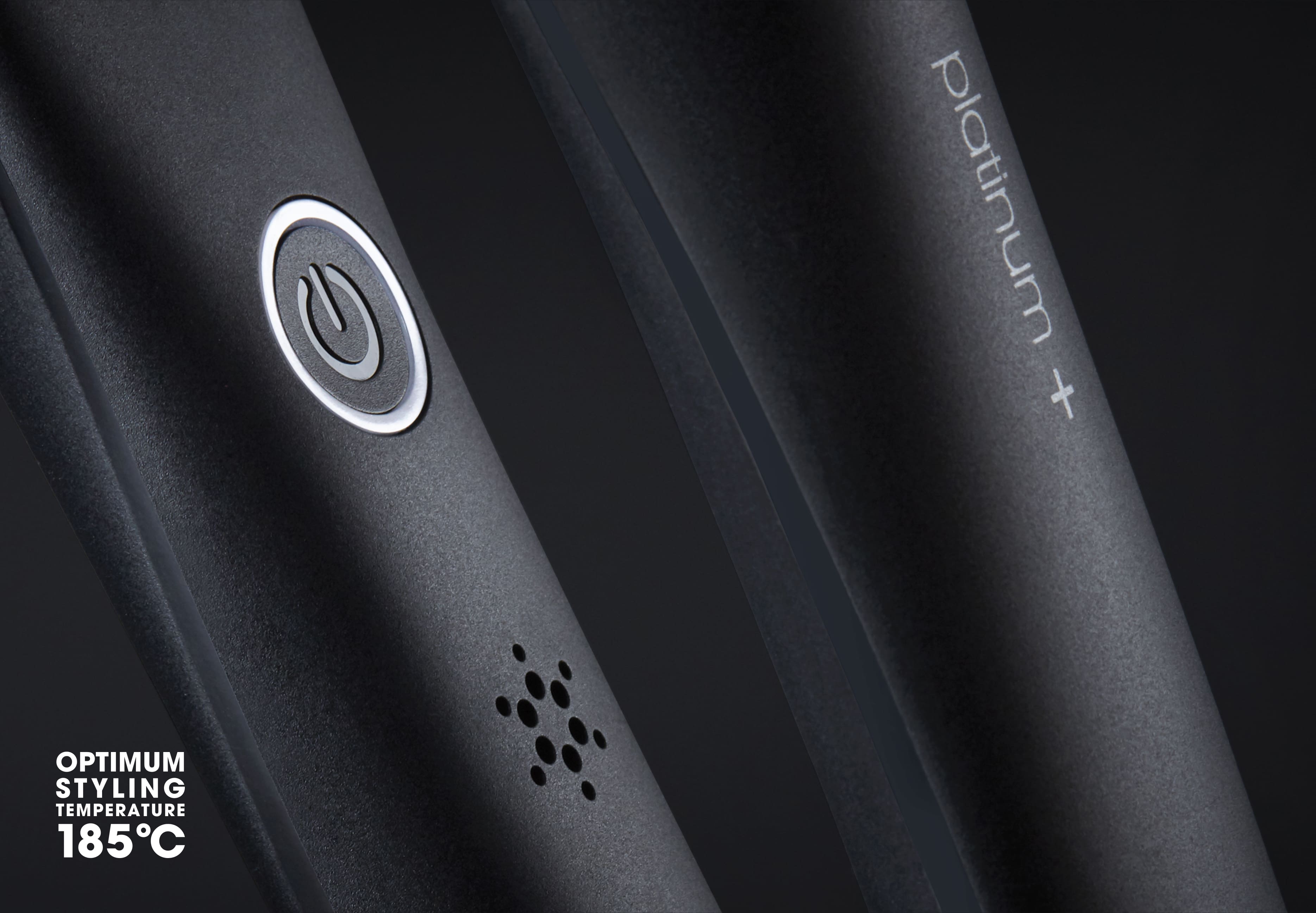 platinum+ hair straightener in black