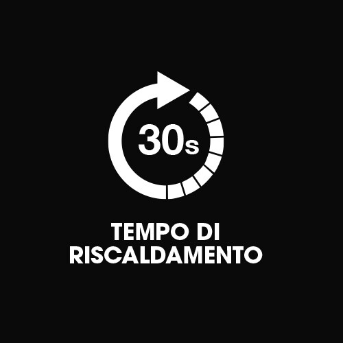 Tempo riscaldamento 30 secondi