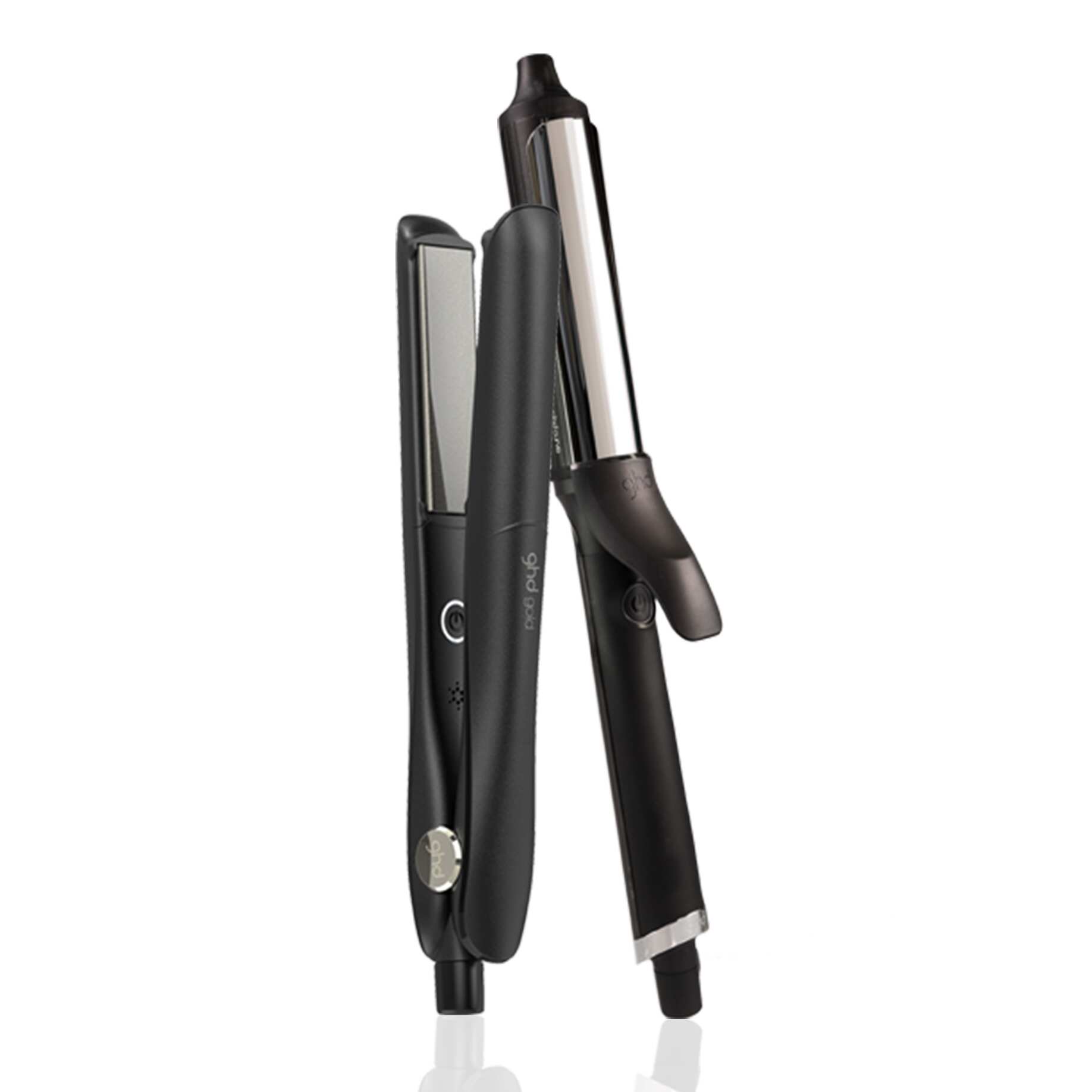 ghd one inch classic curl iron and one inch gold styler