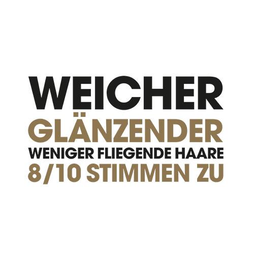 Weichere, glänzendere, weniger fliegende Haare