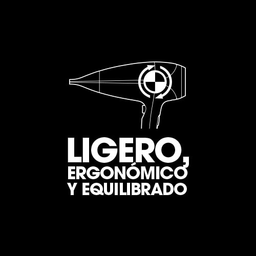 Secador de pelo ergonómico