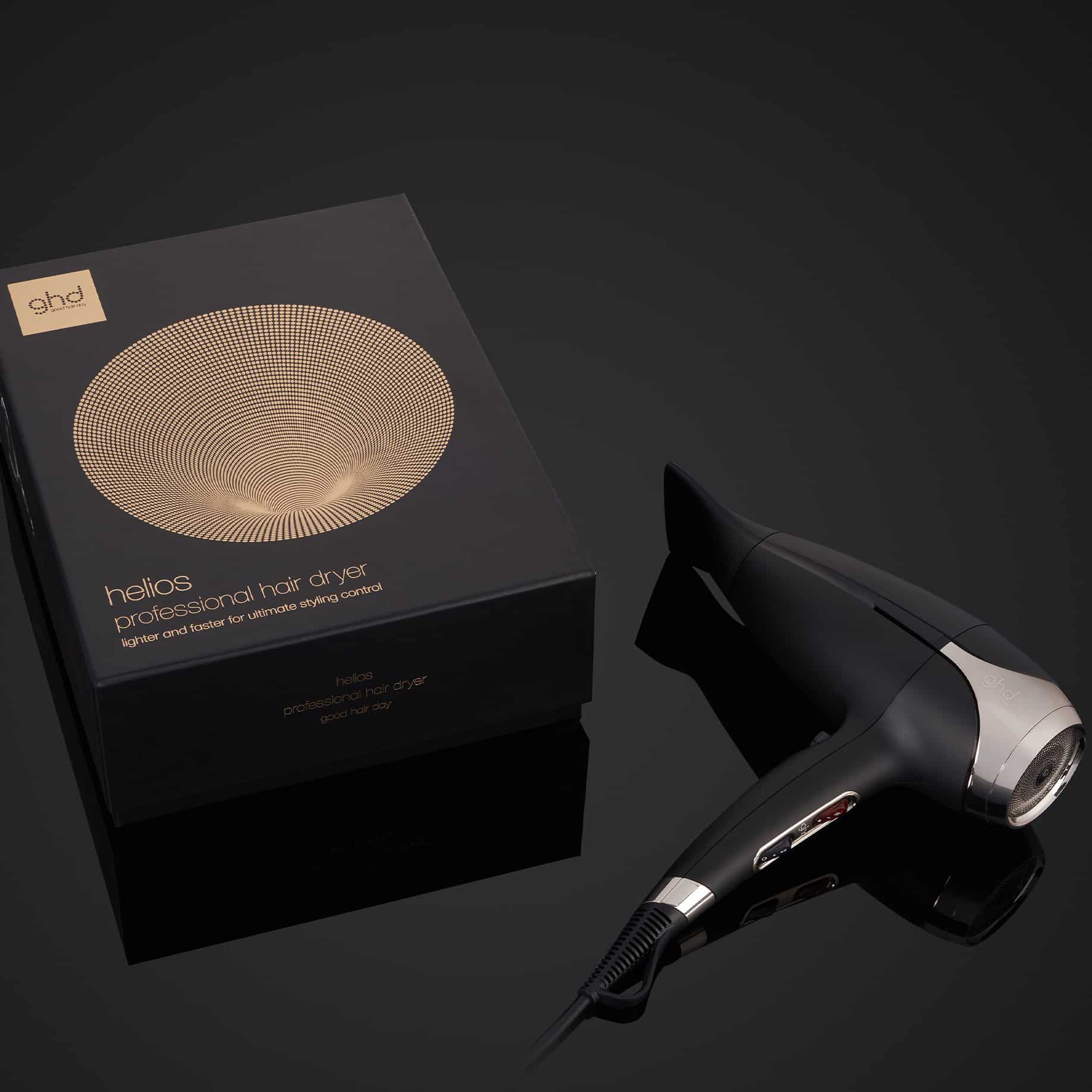 ghd helios hair dryer with box