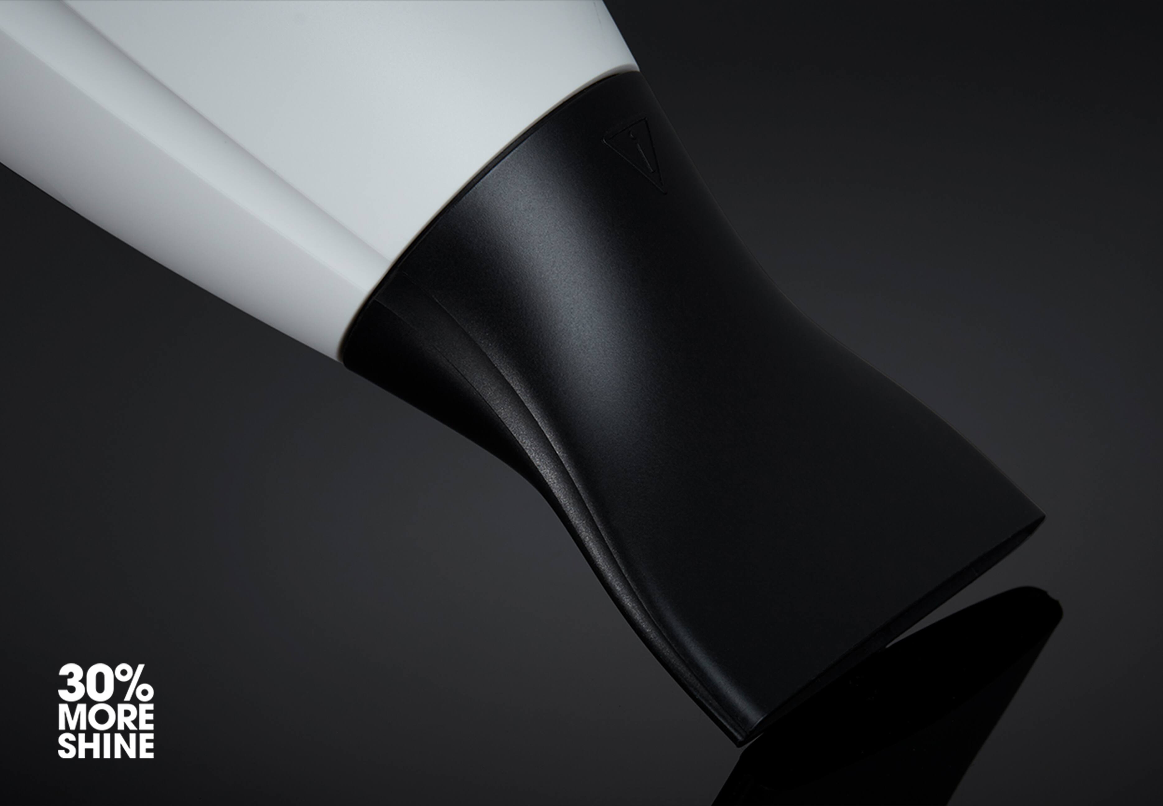 Helios hair dryer in white nozzle