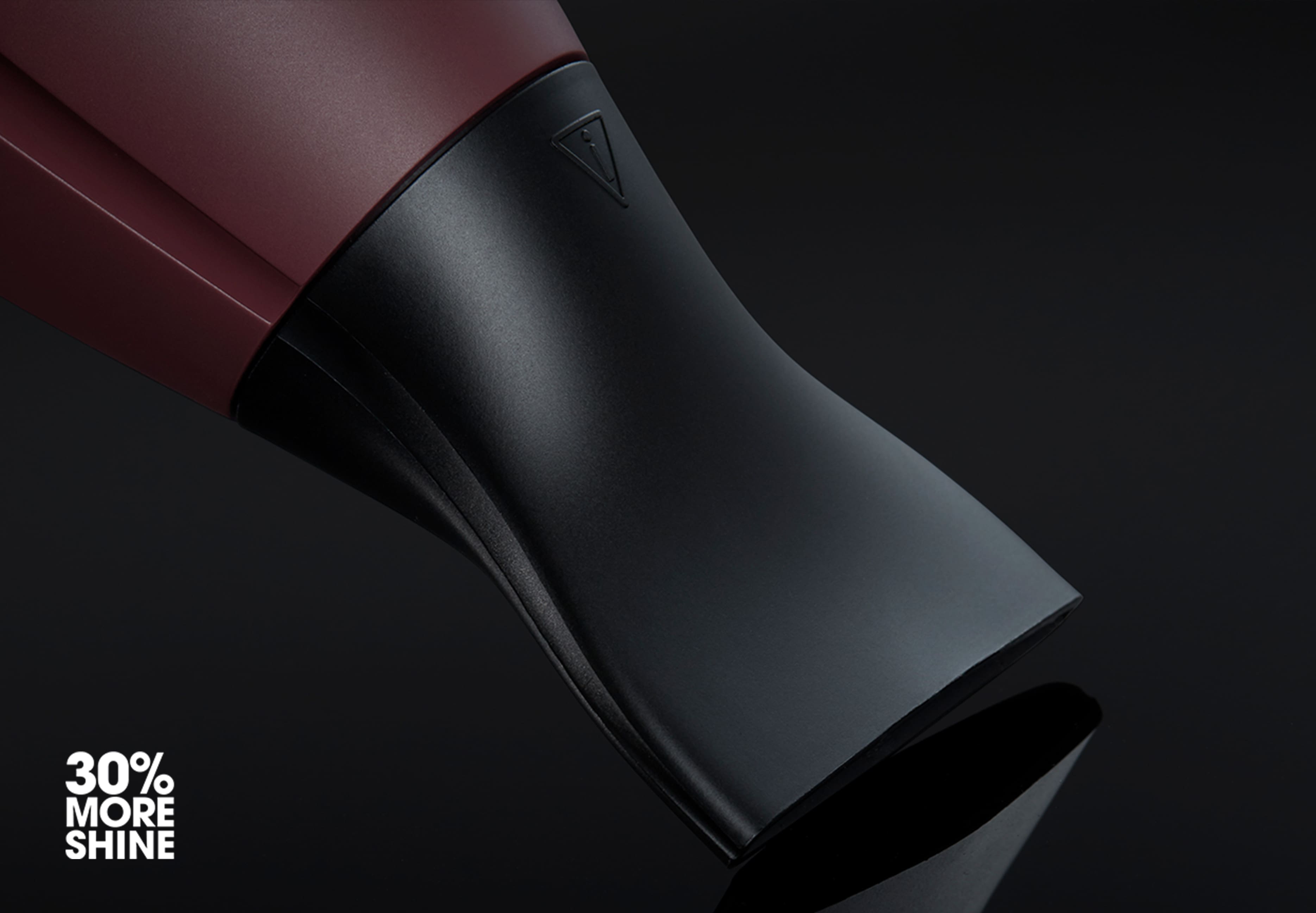 Helios hair dryer in plum nozzle