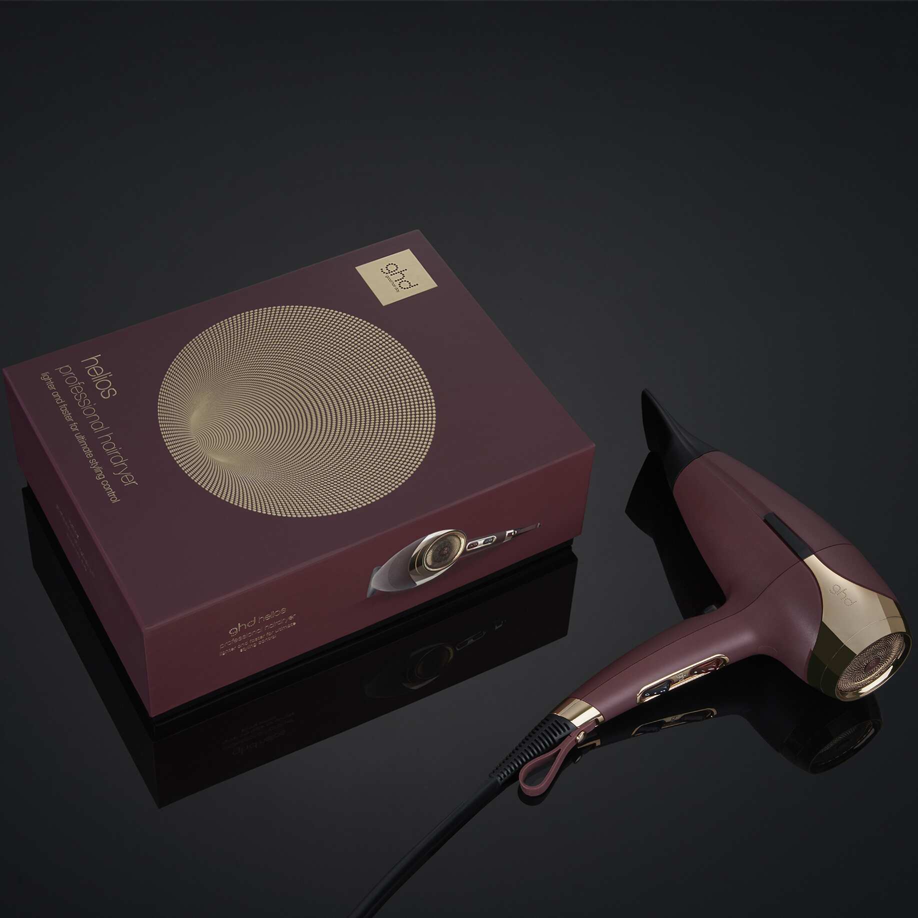 ghd helios™ bordeaux rood föhn