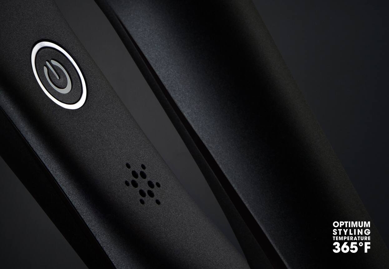 ghd two inch max styler button close-up
