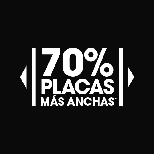 Plancha de pelo con placas 70% más anchas