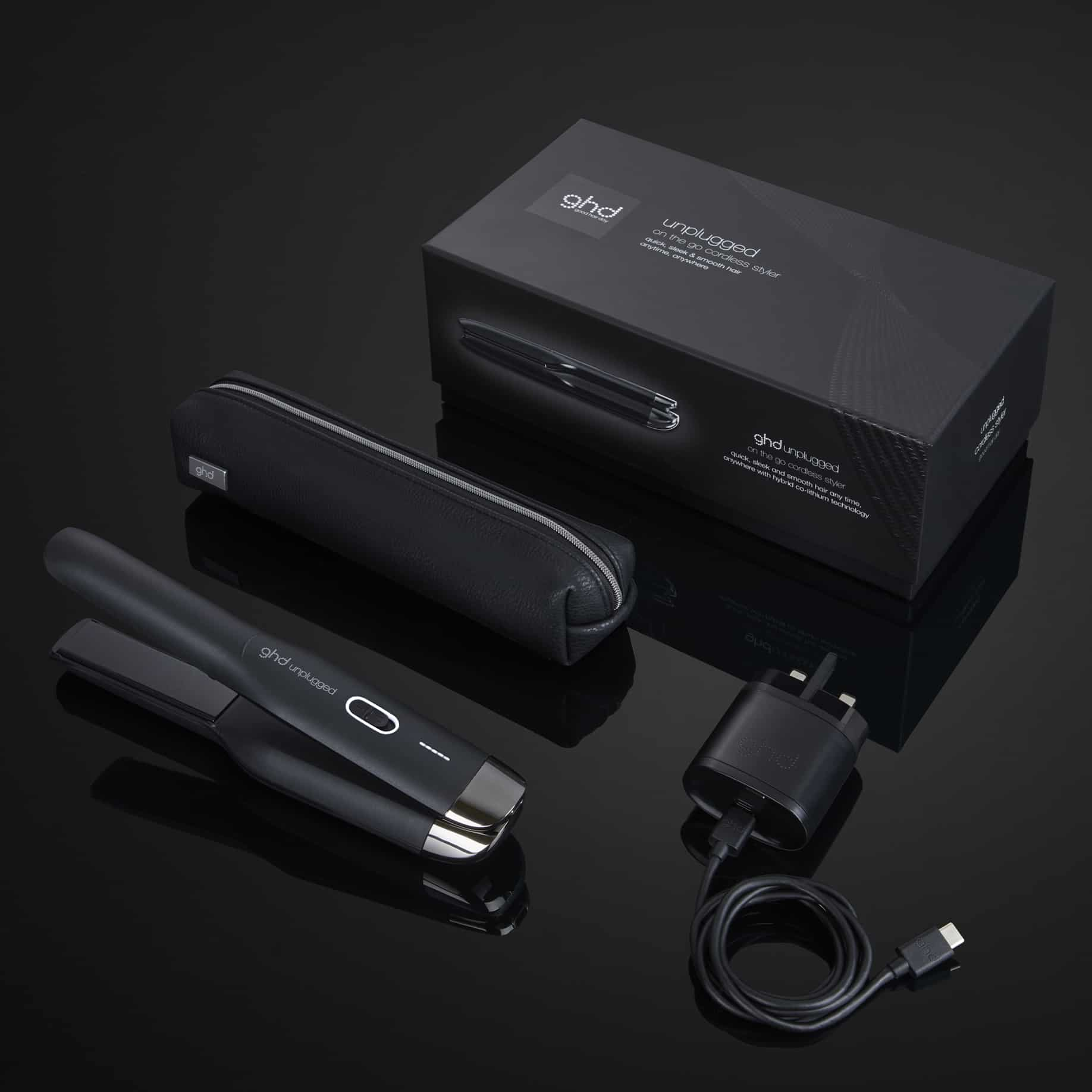 GHD UNPLUGGED CORDLESS HAIR STRAIGHTENER (BLACK)