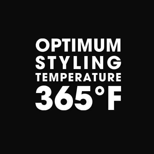 optimum styling temperature 365ºF icon