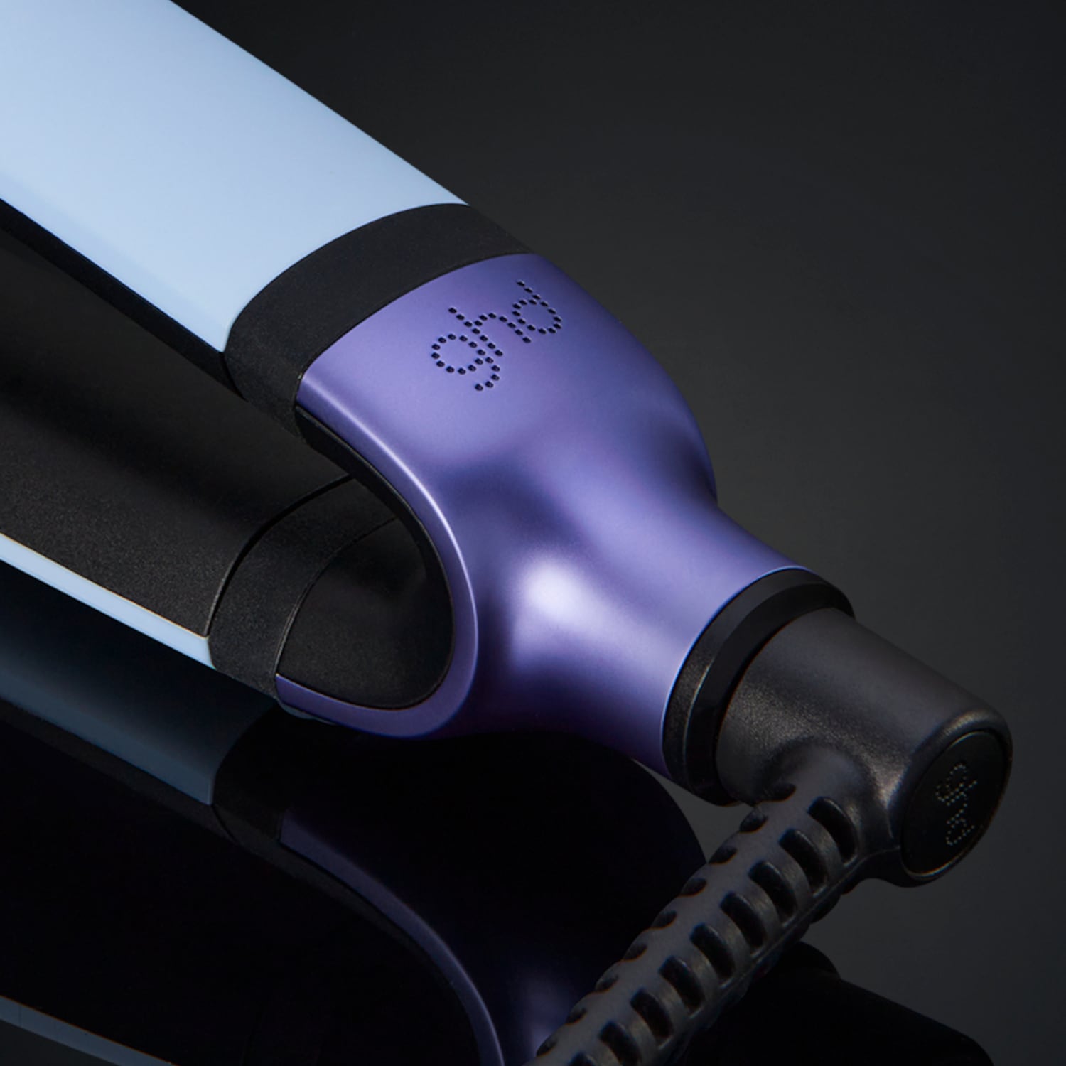ghd platinum+ pastel blue's wishbone hinge