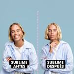 antes y después con la plancha platinum+ azul