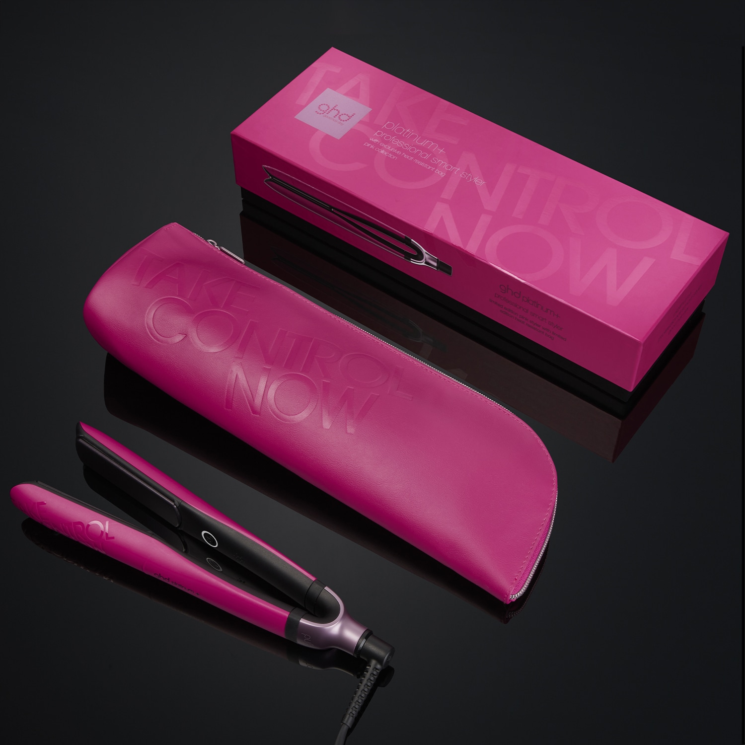 plancha ghd platinum+ rosa con neceser