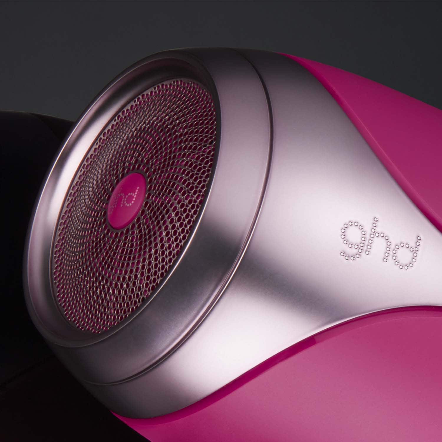 ghd helios hair dryer orchid pink filter close-up