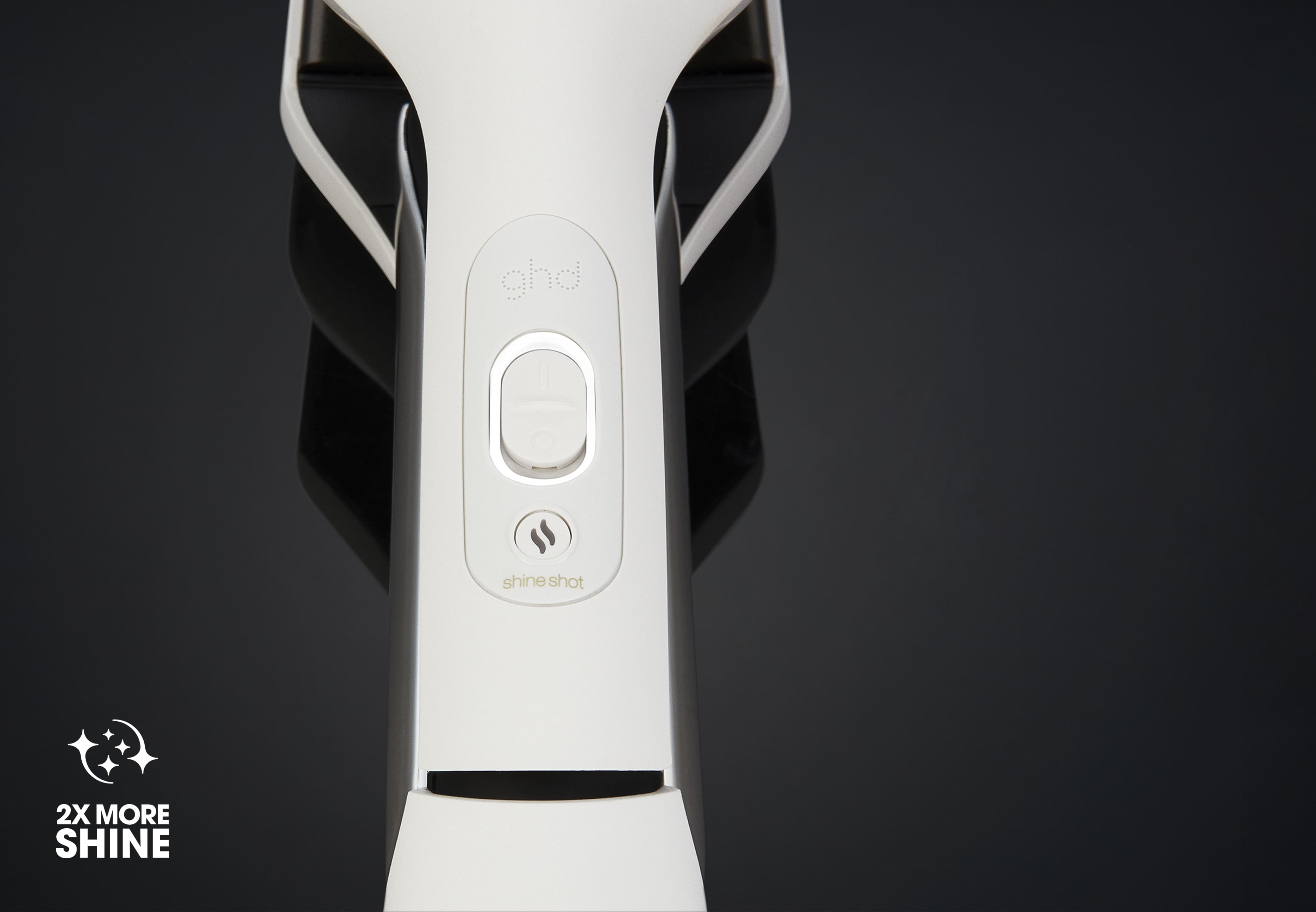 ghd duet white shine shot button