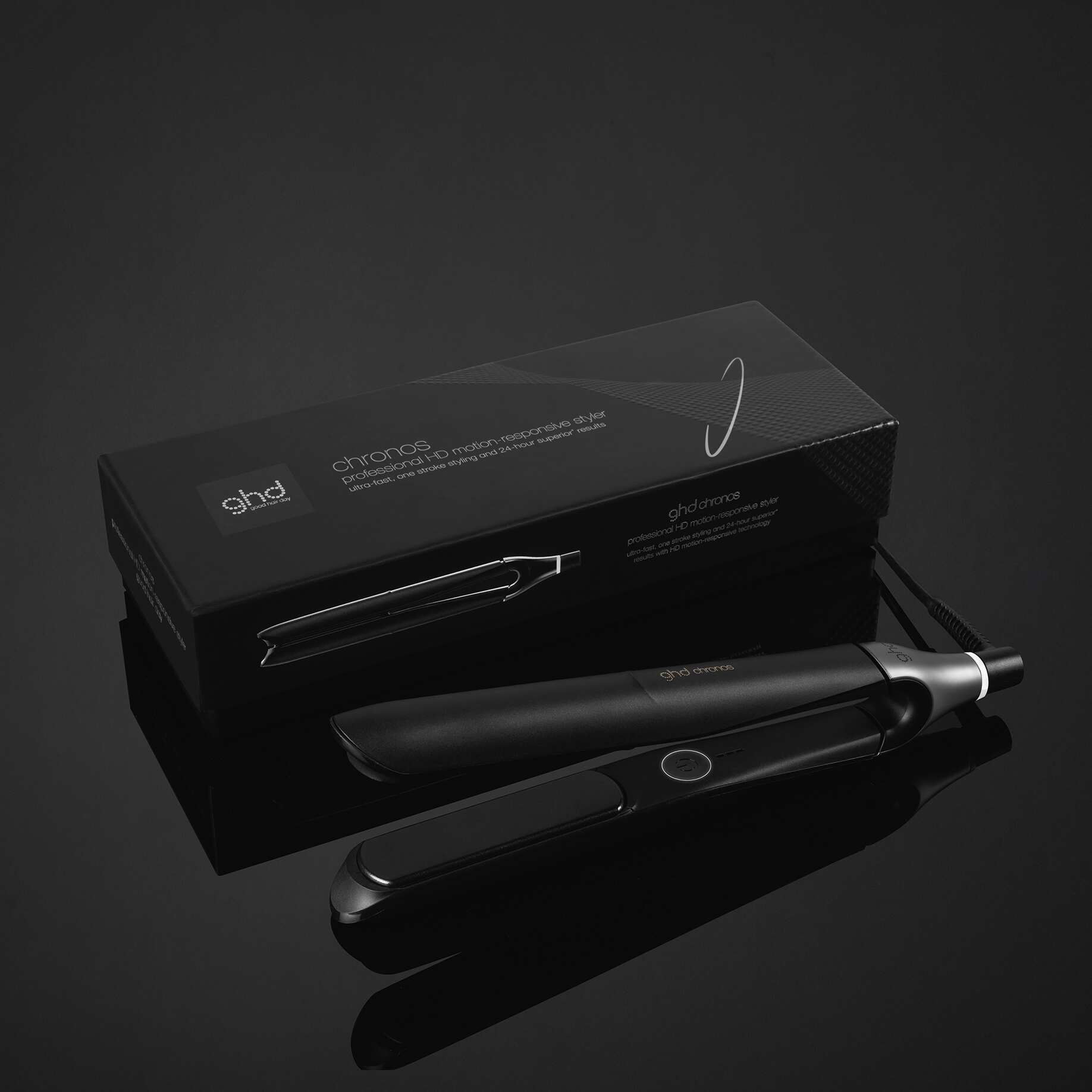 GHD CHRONOS STYLER - PIASTRA PER CAPELLI NERA (LAMELLE 26MM)