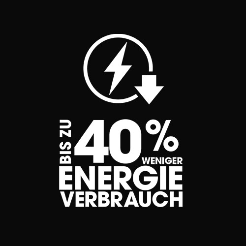 Bis zu 40% weniger Energieverbrauch