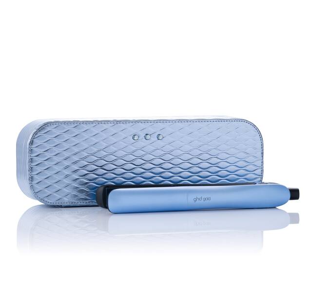 Prancha de cabelo ghd gold em azul gélido