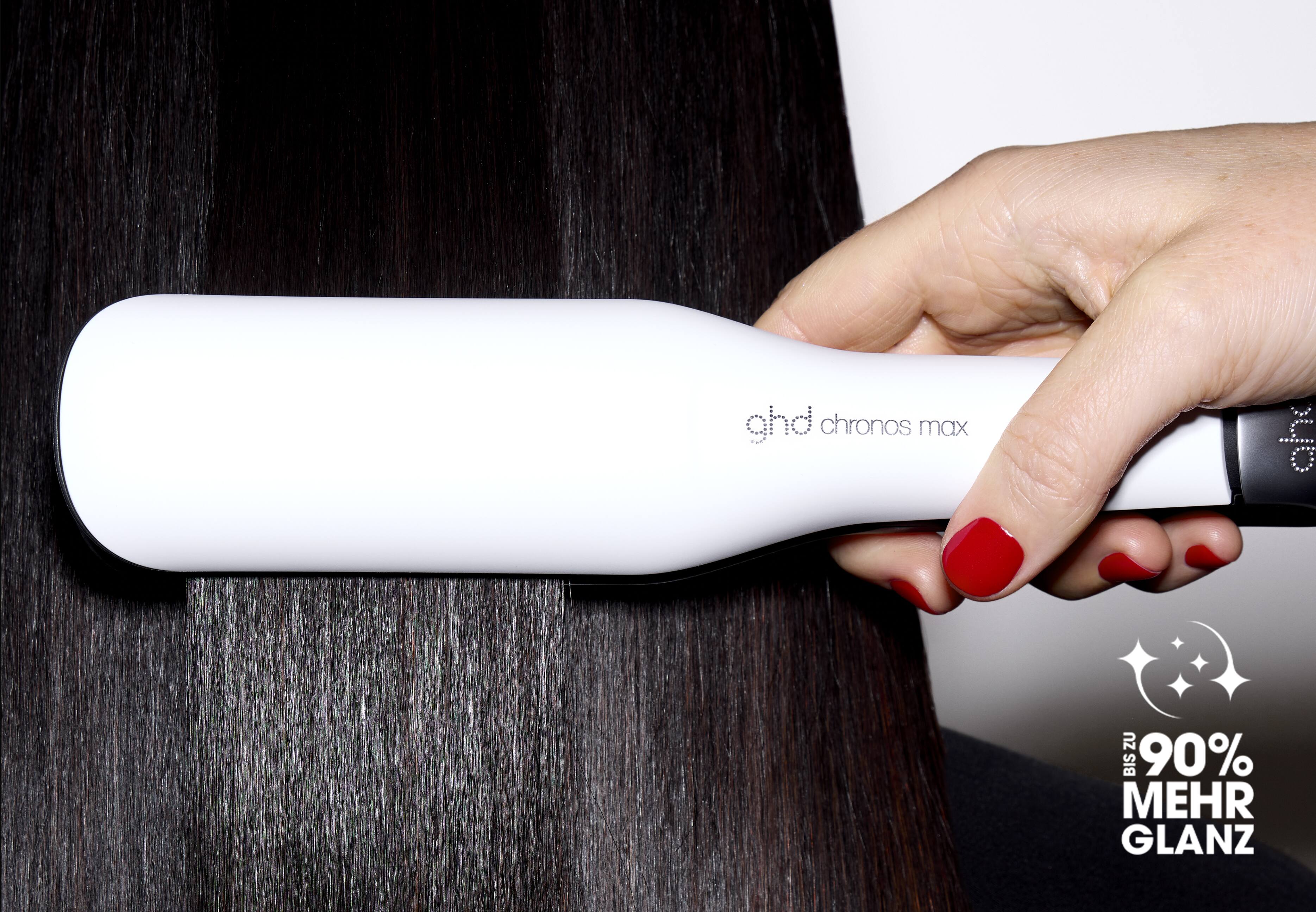 Extra Glanz mit dem ghd chronos max Glätteisen für dickes Haar
