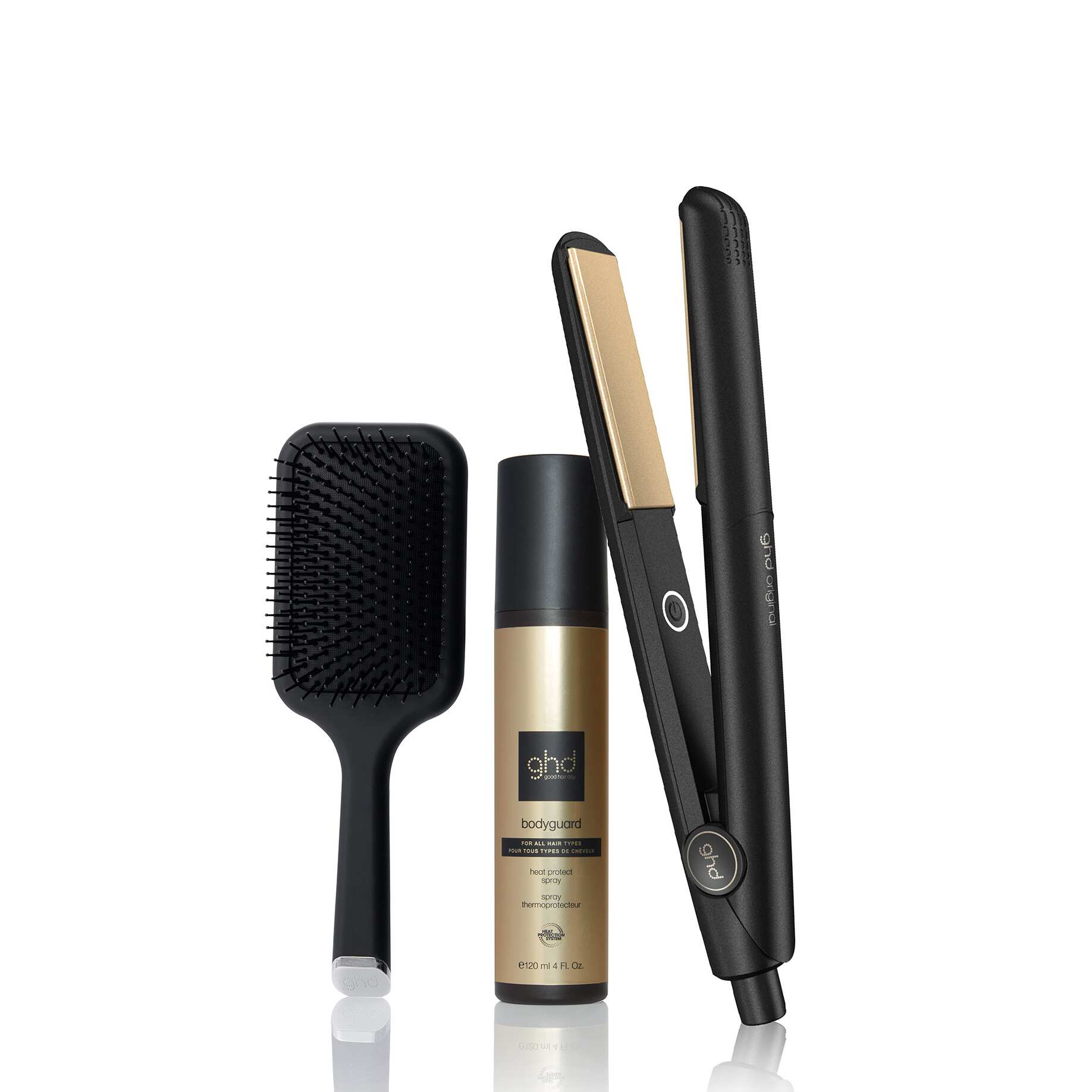 GHD ORIGINAL HAIR STRAIGHTENER BUNDLE IN BLACK