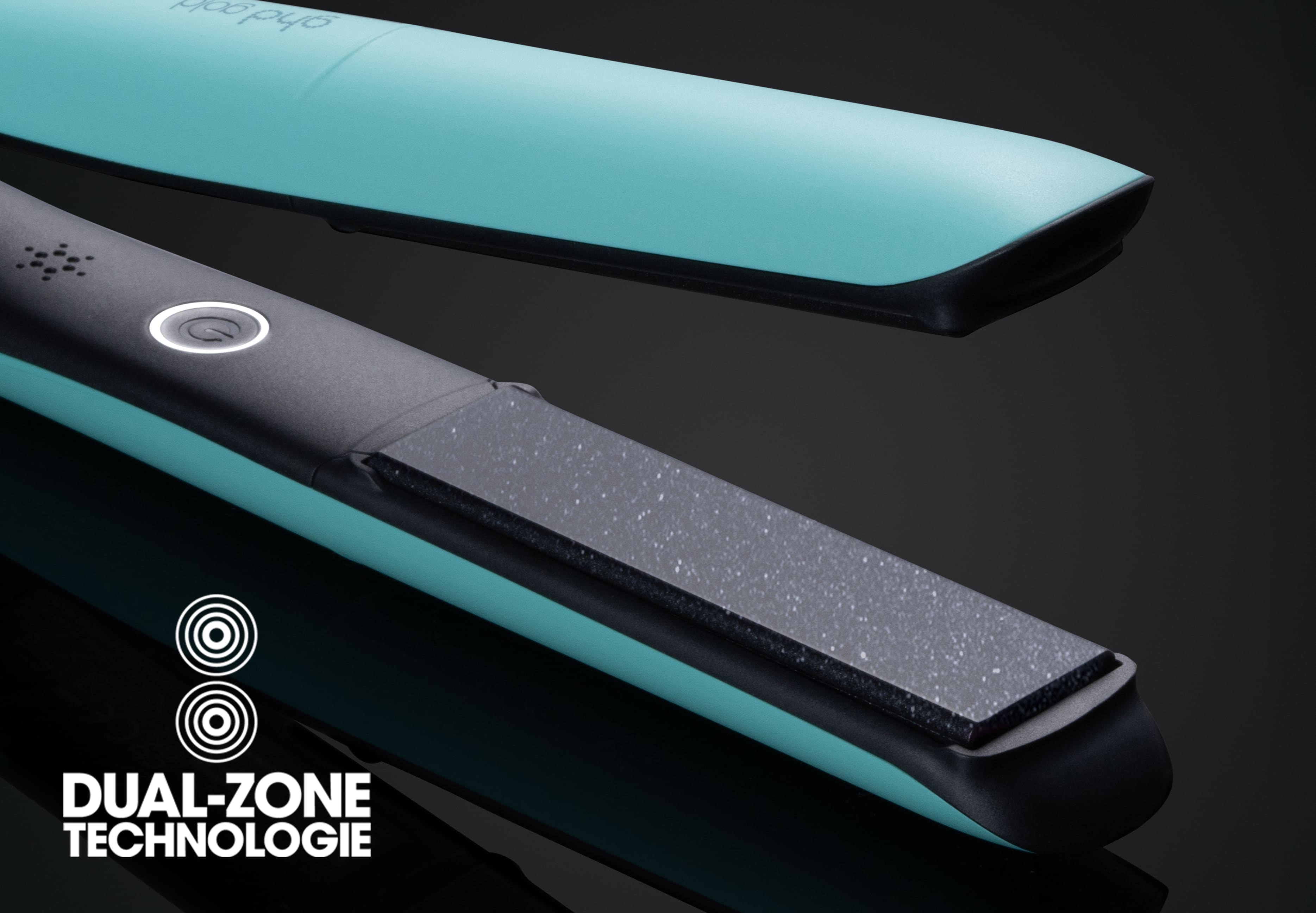 Blaues ghd Glätteisen gold der Futurescape Collection