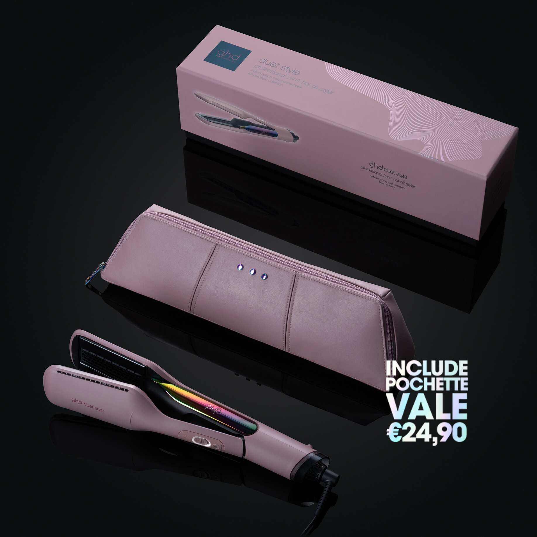 NUOVA GHD DUET STYLE - PIASTRA ASCIUGACAPELLI 2 IN 1 ROSA TRASCENDENTALE