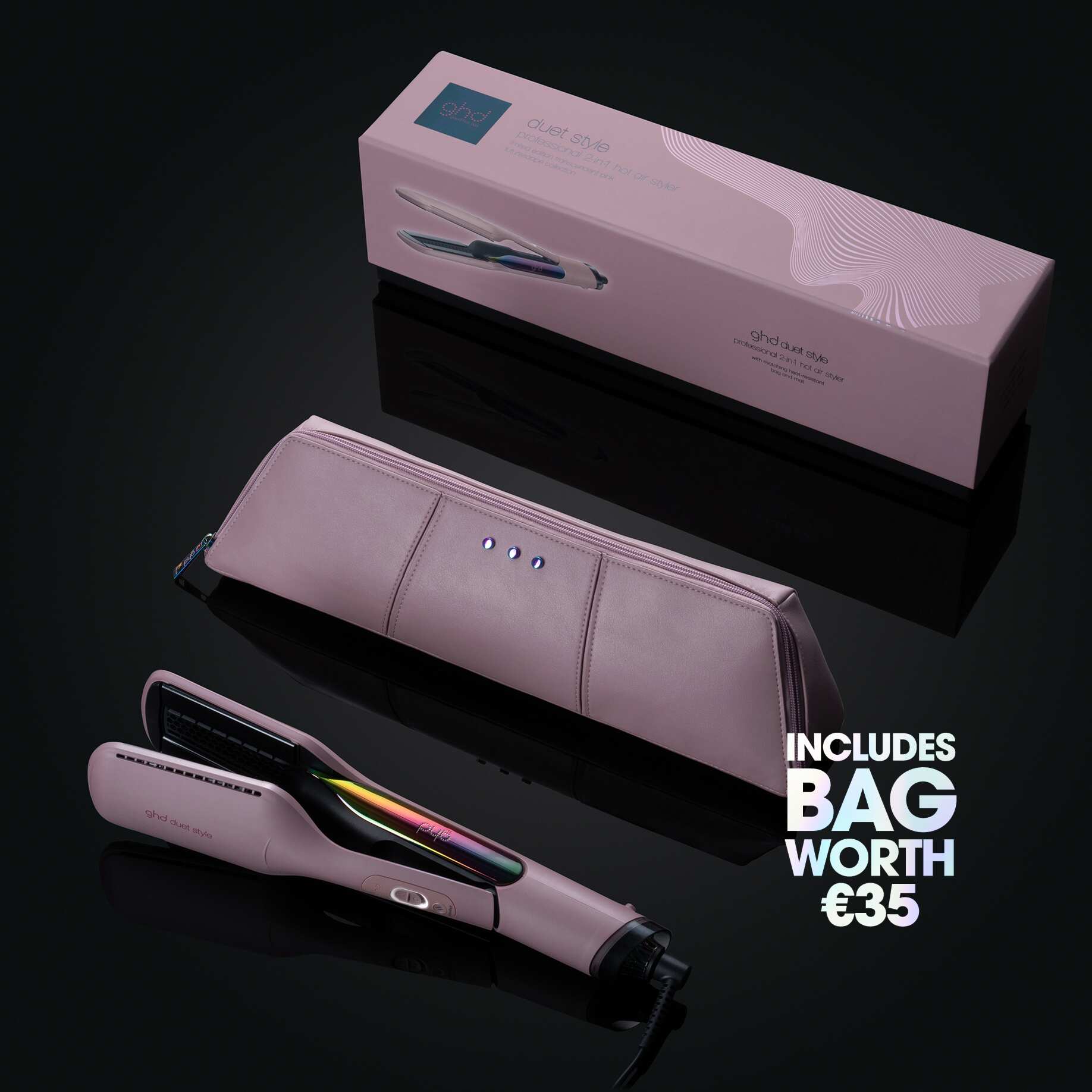 NIEUW GHD DUET STYLE HETELUCHTSTYLER TRANSCENDENT PINK