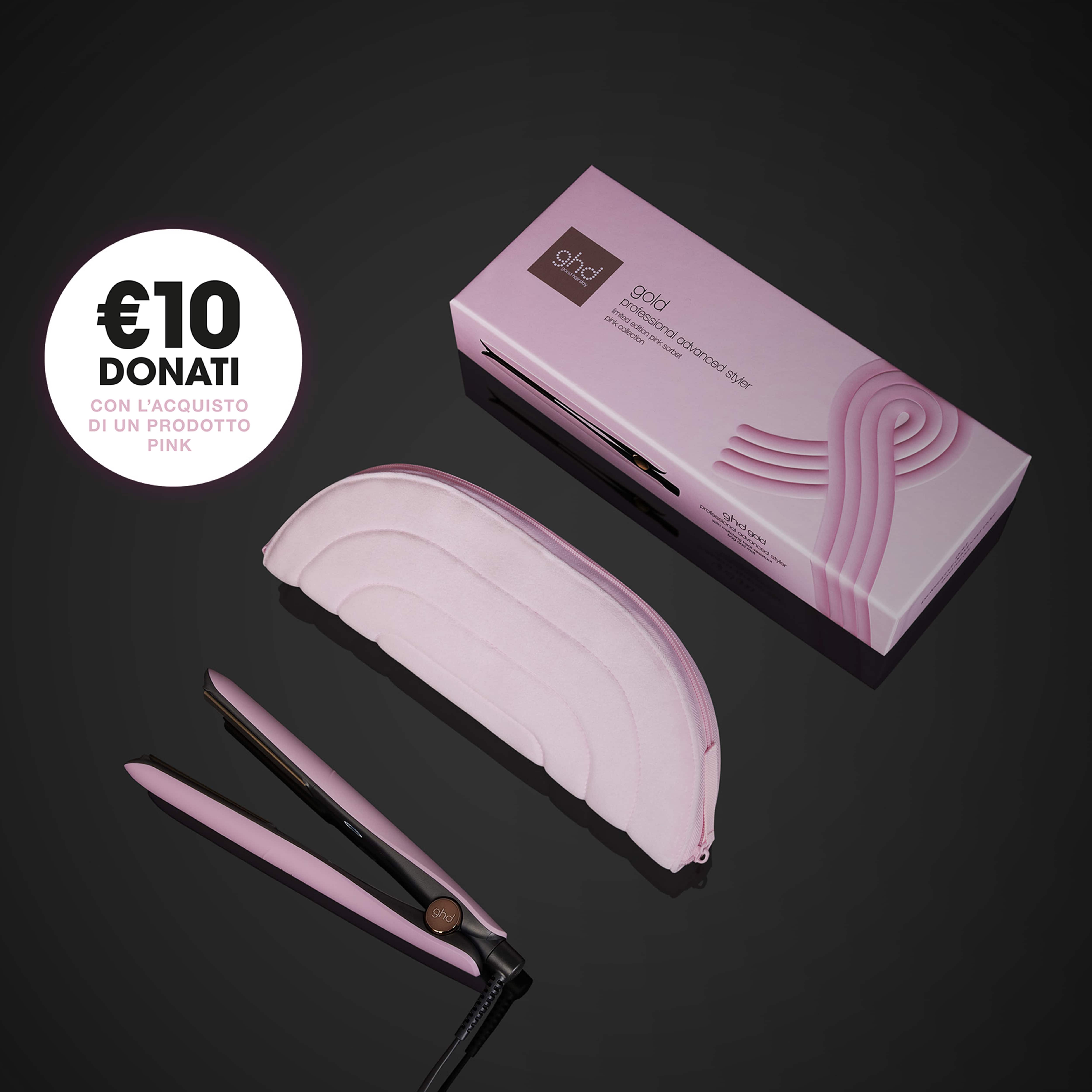 NUOVA GHD GOLD® STYLER - PIASTRA PER CAPELLI ROSA SORBETTO (LAMELLE 26MM)