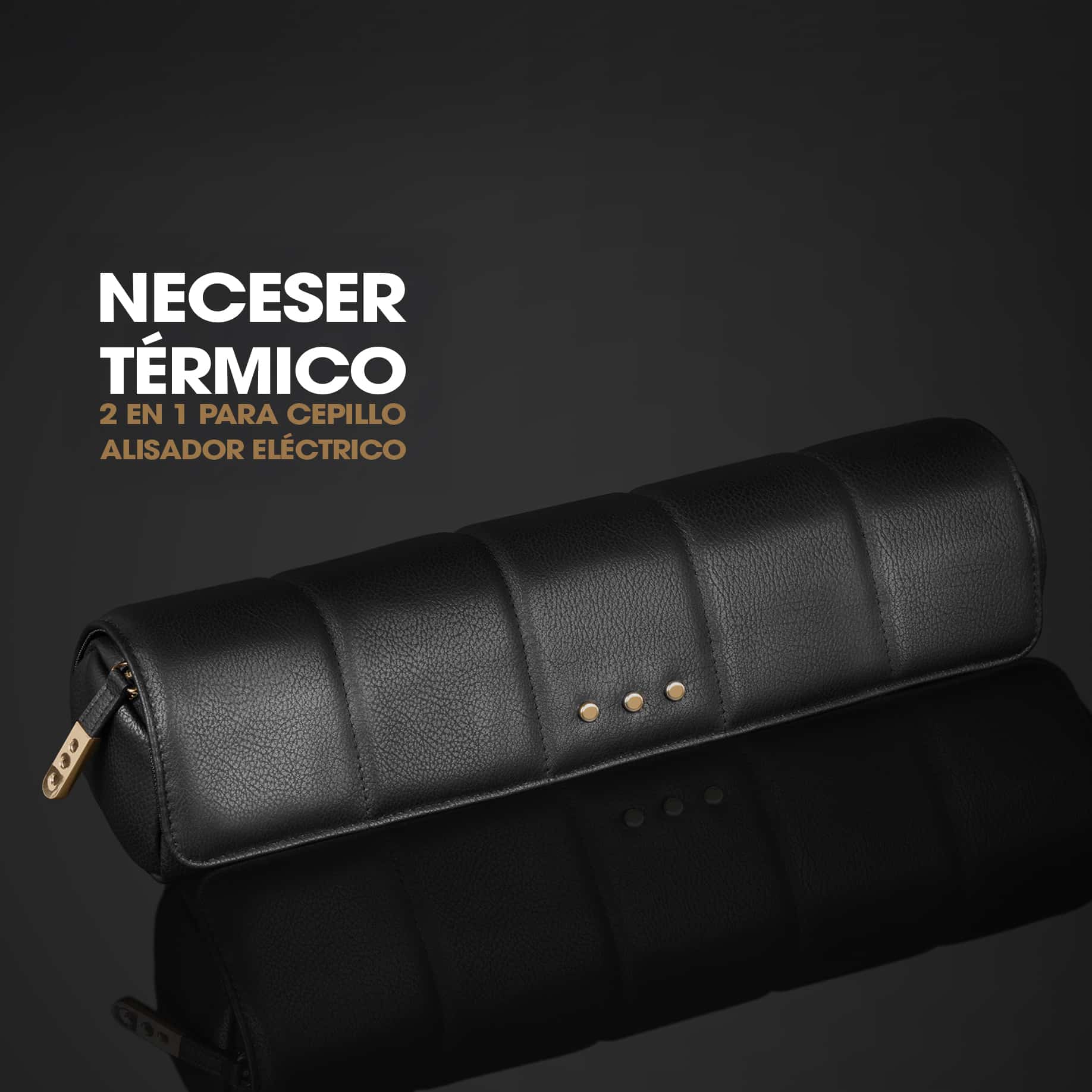 Neceser térmico 2 en 1 con alfombrilla para cepillo eléctrico alisador ghd