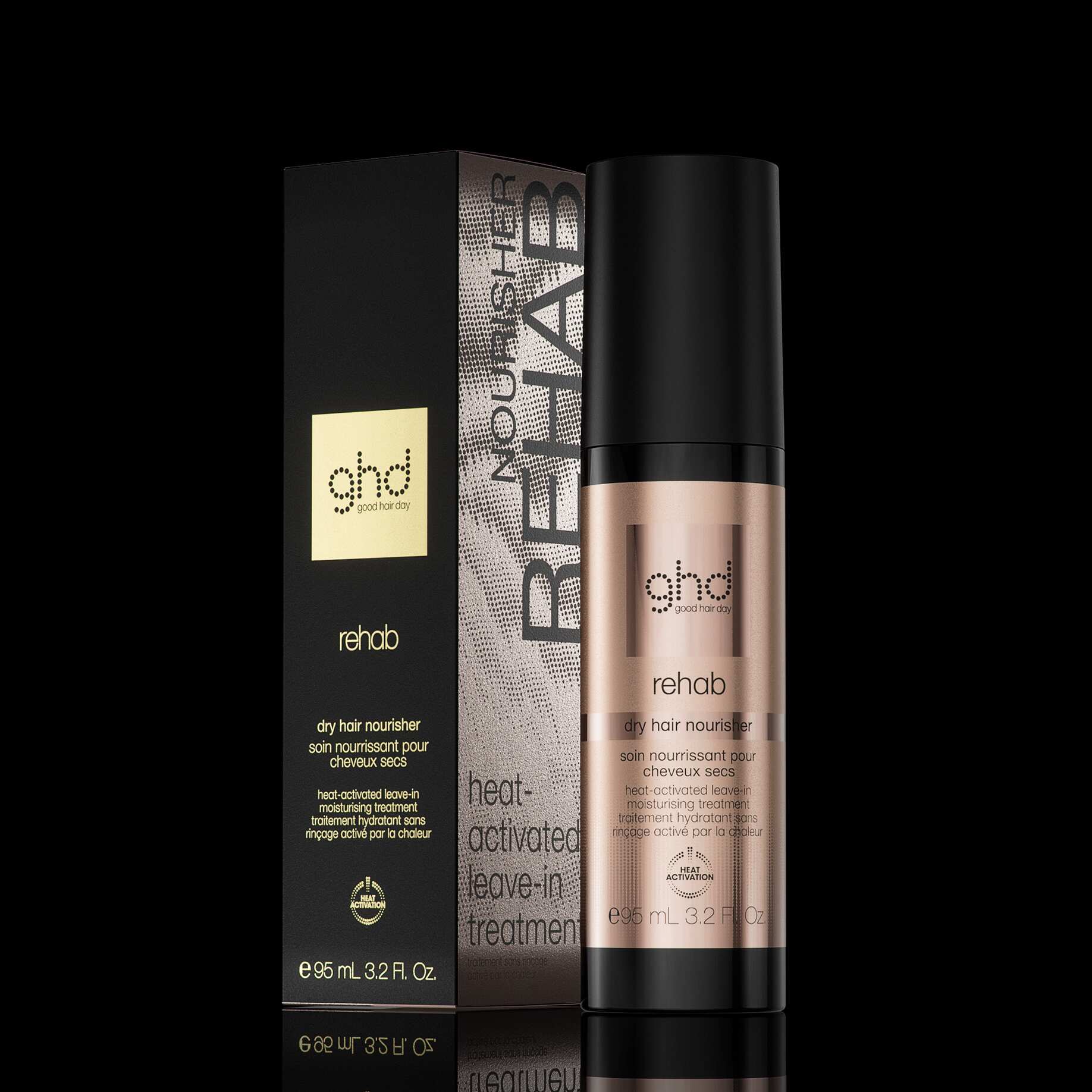 NOUVEAU SOIN NOURRISSANT SANS RINÇAGE GHD REHAB - POUR CHEVEUX SECS 