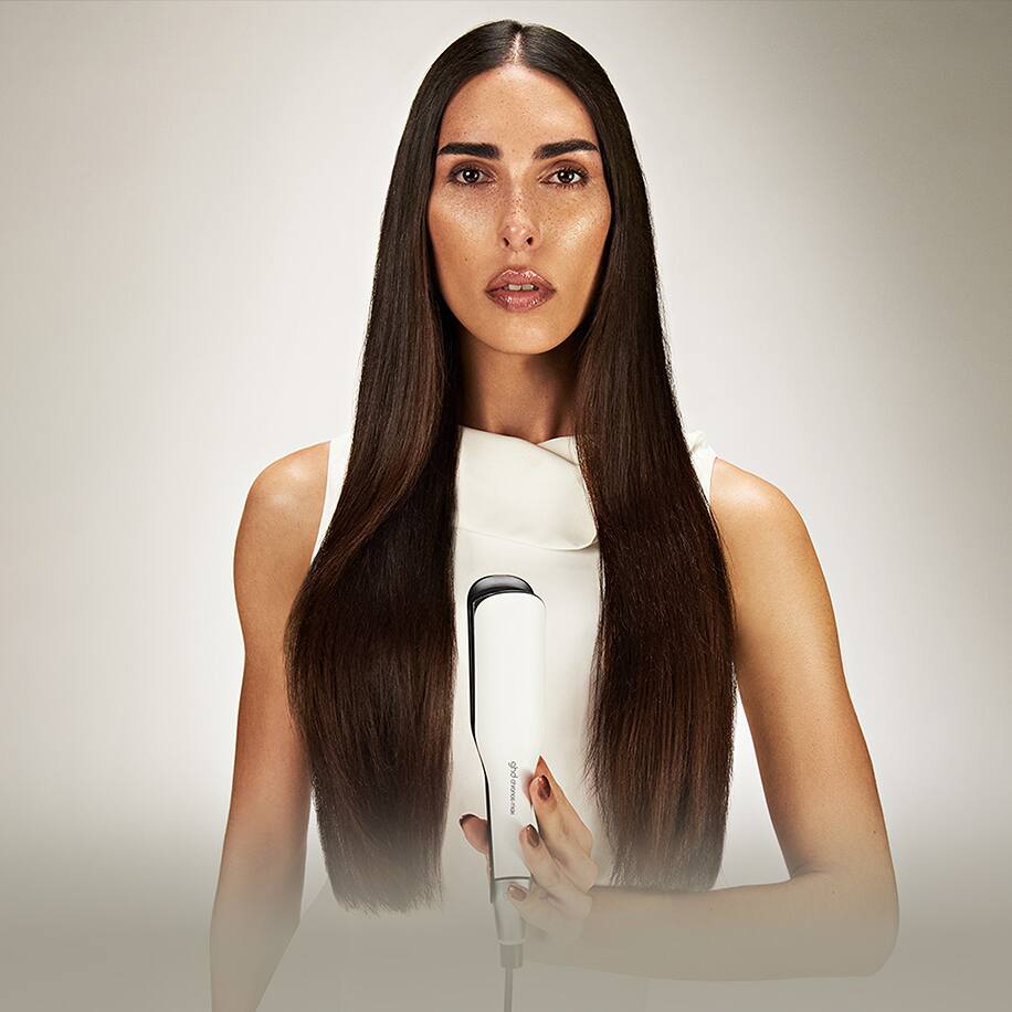 ghd chronos max Model mit Glass Hair und Wide Plate Styler