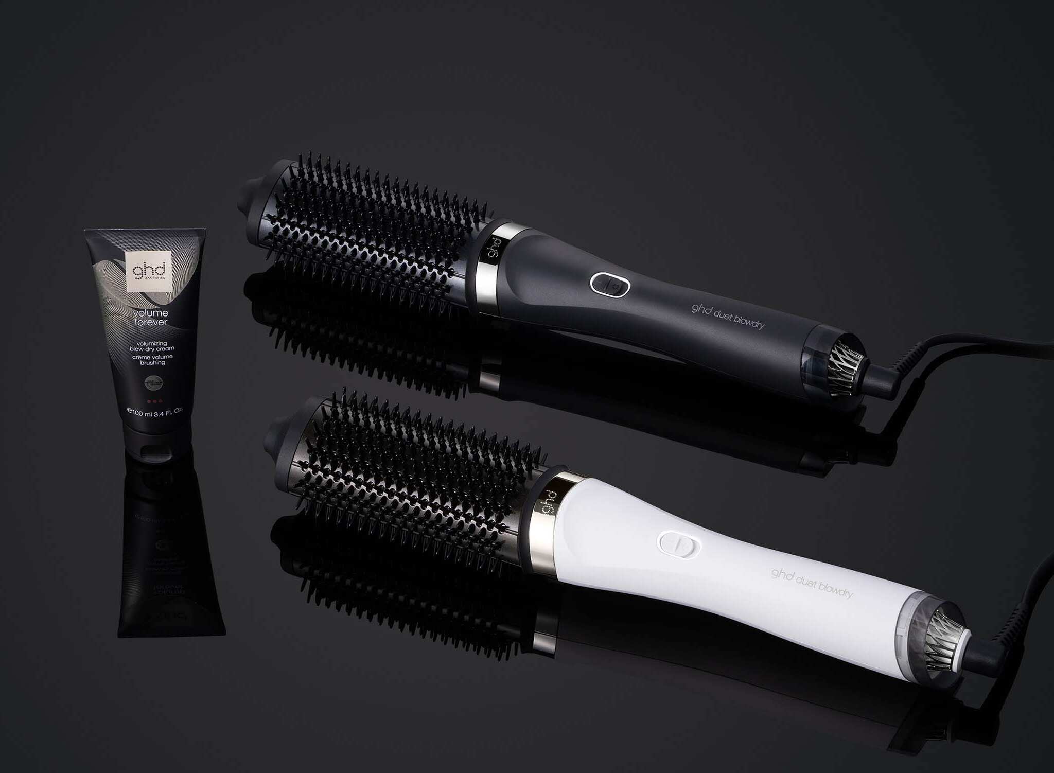 ghd Warmluftbürsten mit der ghd Volumencreme