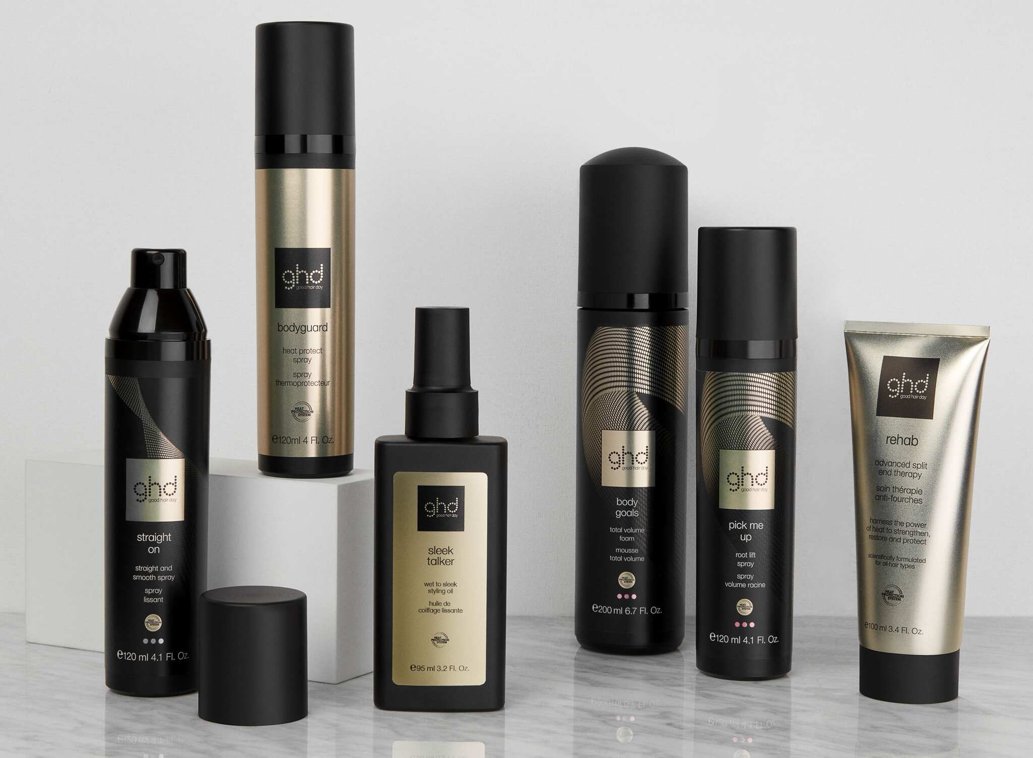 Haarstylingprodukte mit integriertem Hitzeschutz