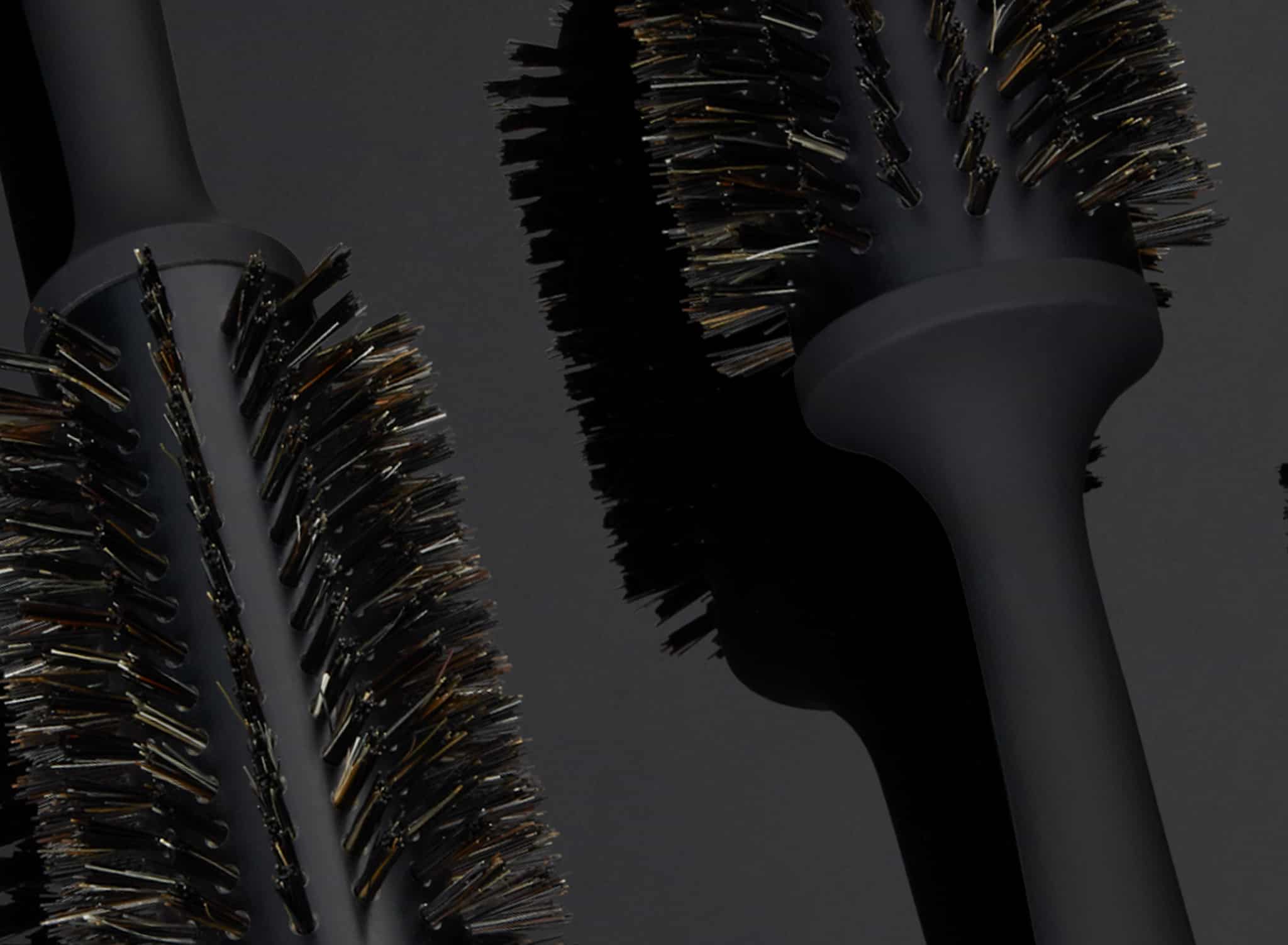 Range of ghd natural bristle brushes