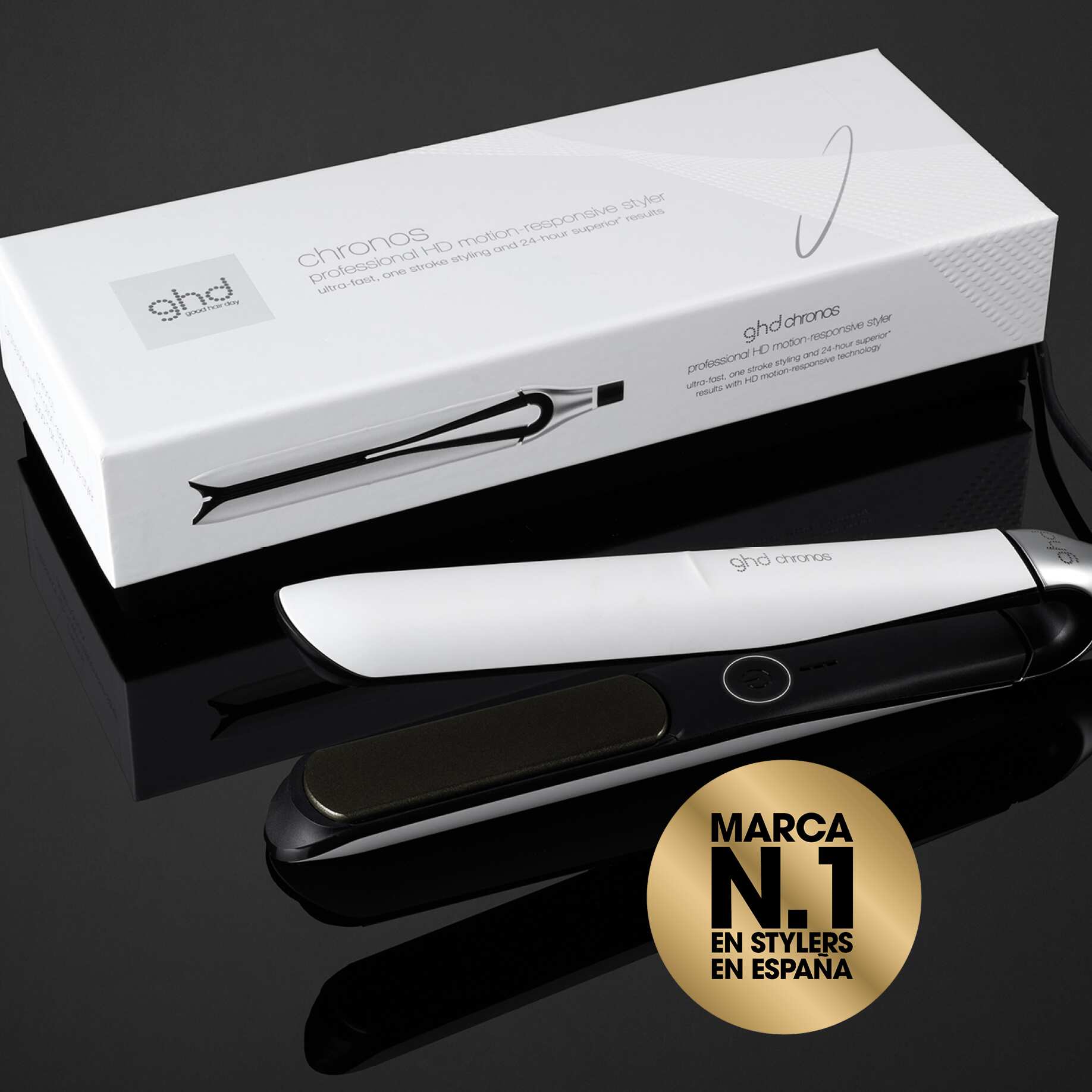Plancha de pelo ghd chronos styler blanca (placas 26mm)