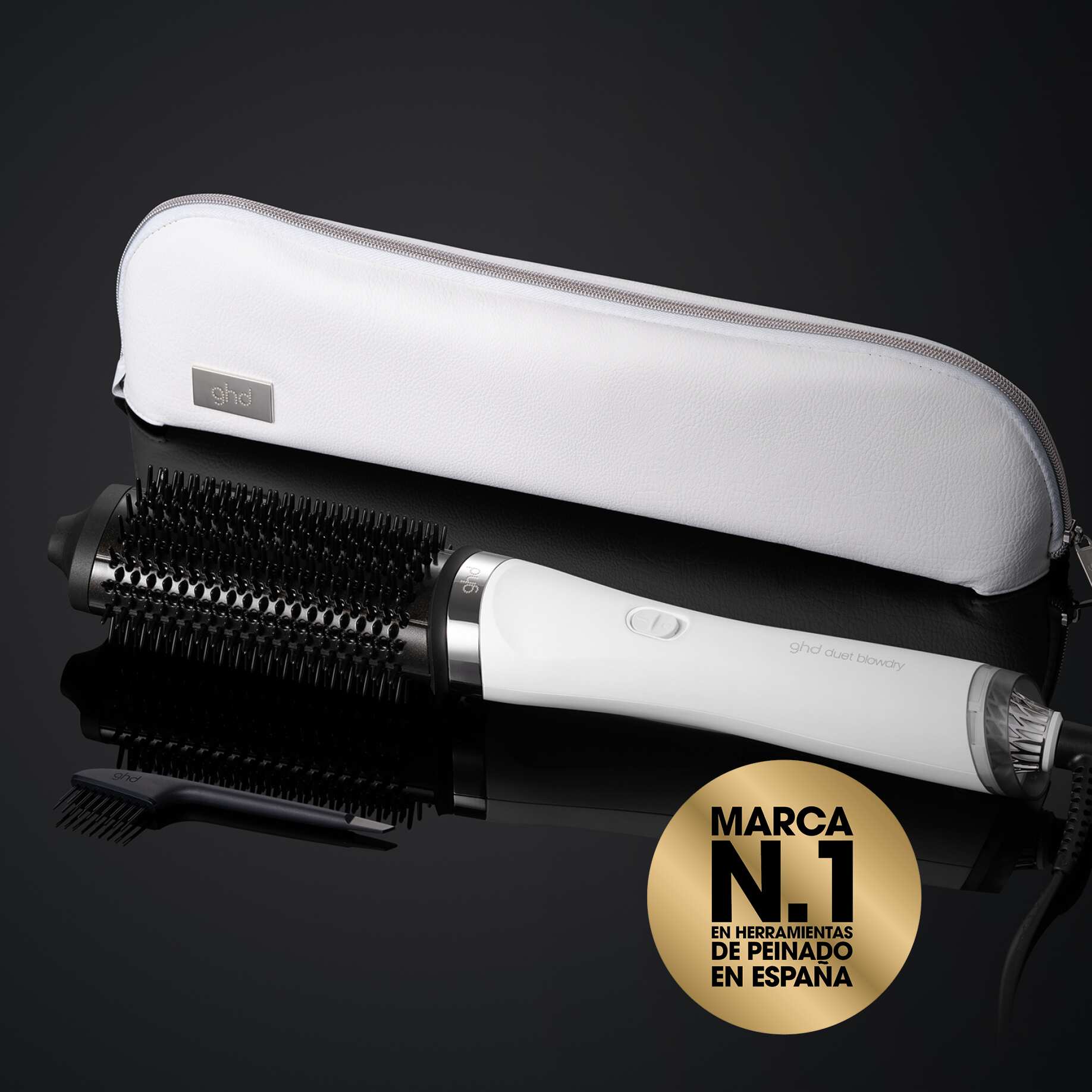 Cepillo secador 2 en 1 ghd duet blowdry blanco
