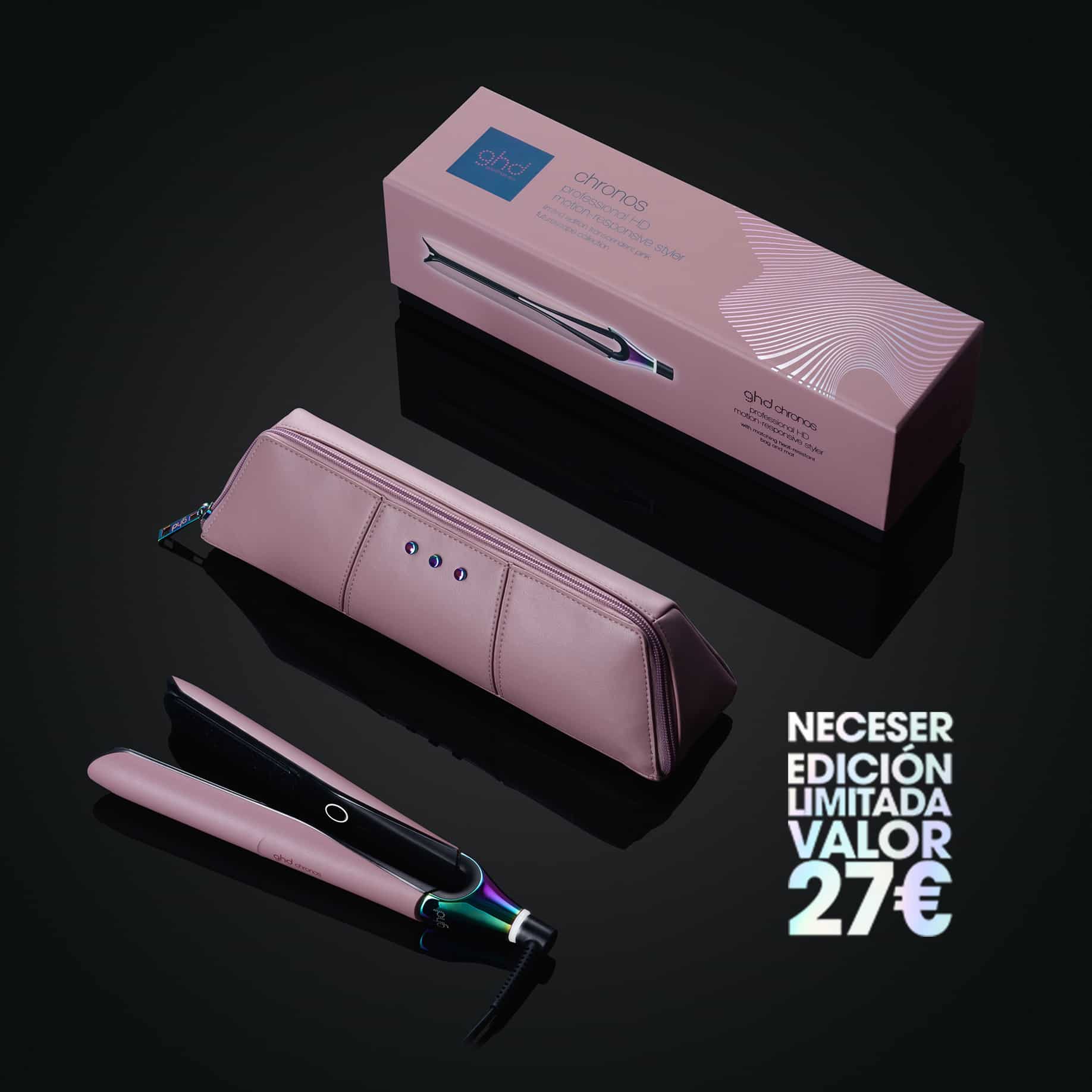 Plancha de pelo ghd Chronos rosa nude (Placas 26mm)