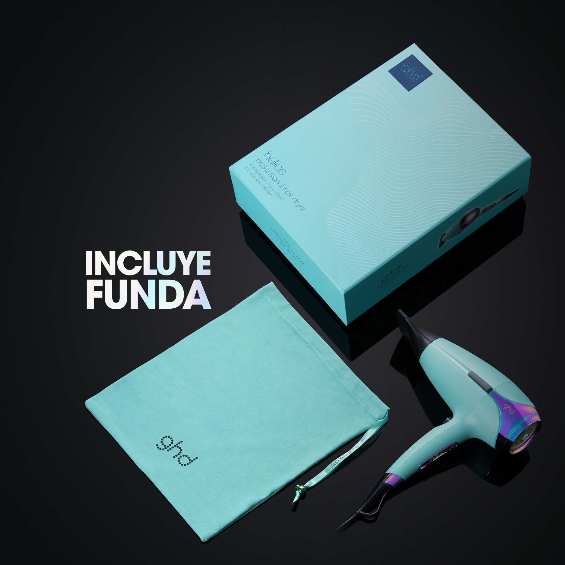 Secador profesional ghd helios azul turquesa