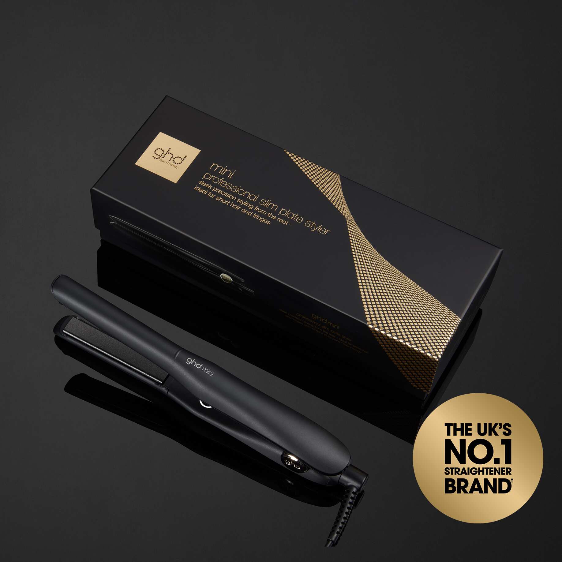 GHD MINI SLIM HAIR STRAIGHTENER (15MM PLATE) BLACK
