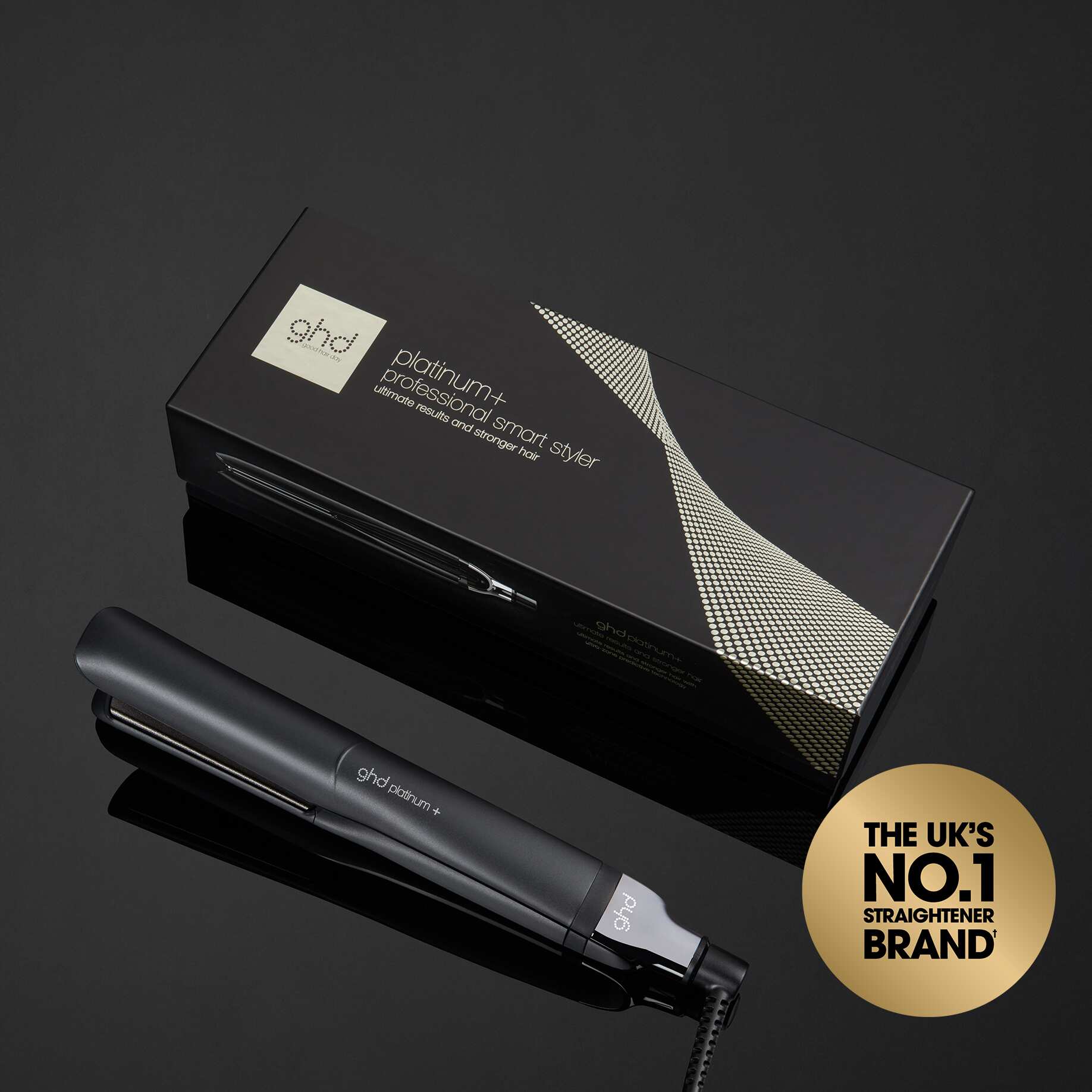 GHD PLATINUM+ PROFESSIONAL HAIR STRAIGHTENER (26MM PLATE) BLACK